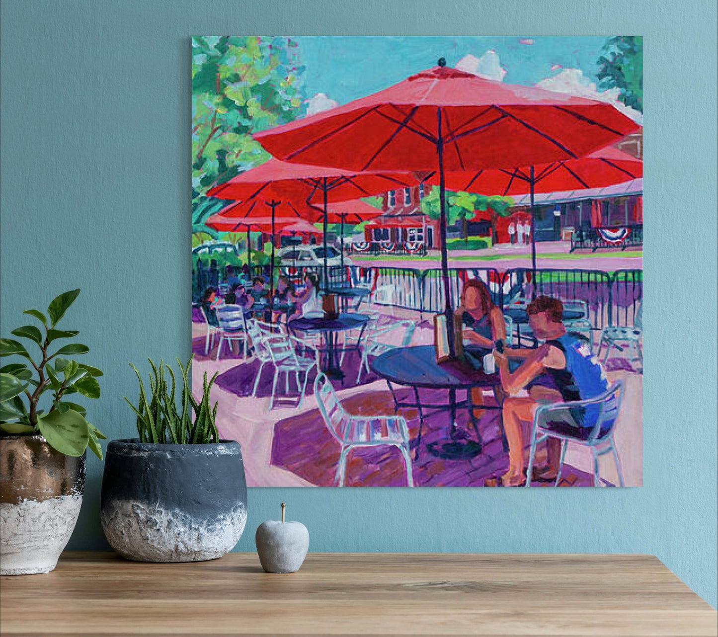Socializing Series #5 Winter Garden original painting