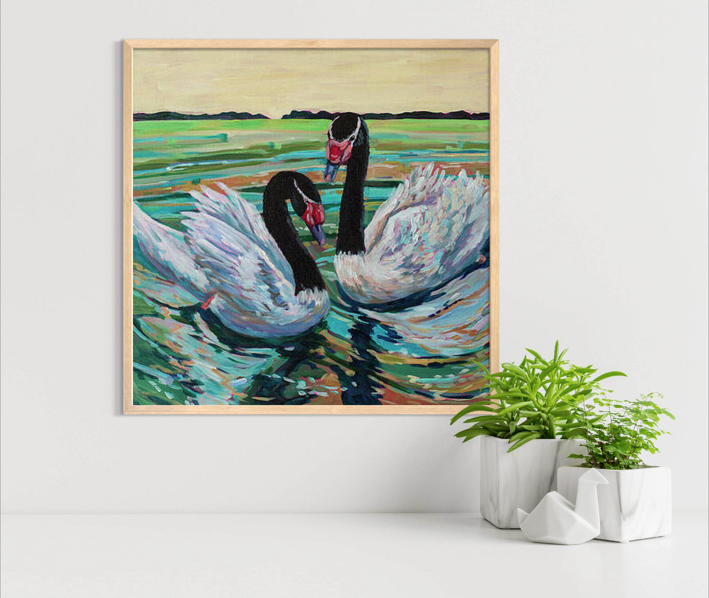 Black swan pair