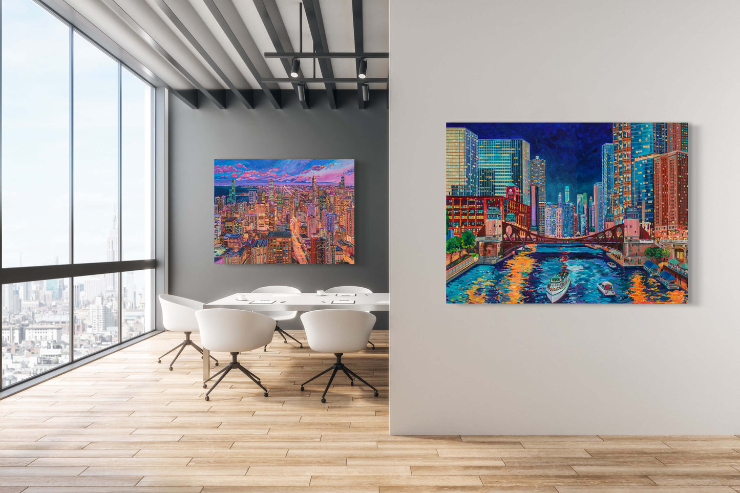 Night Skyline Chicago