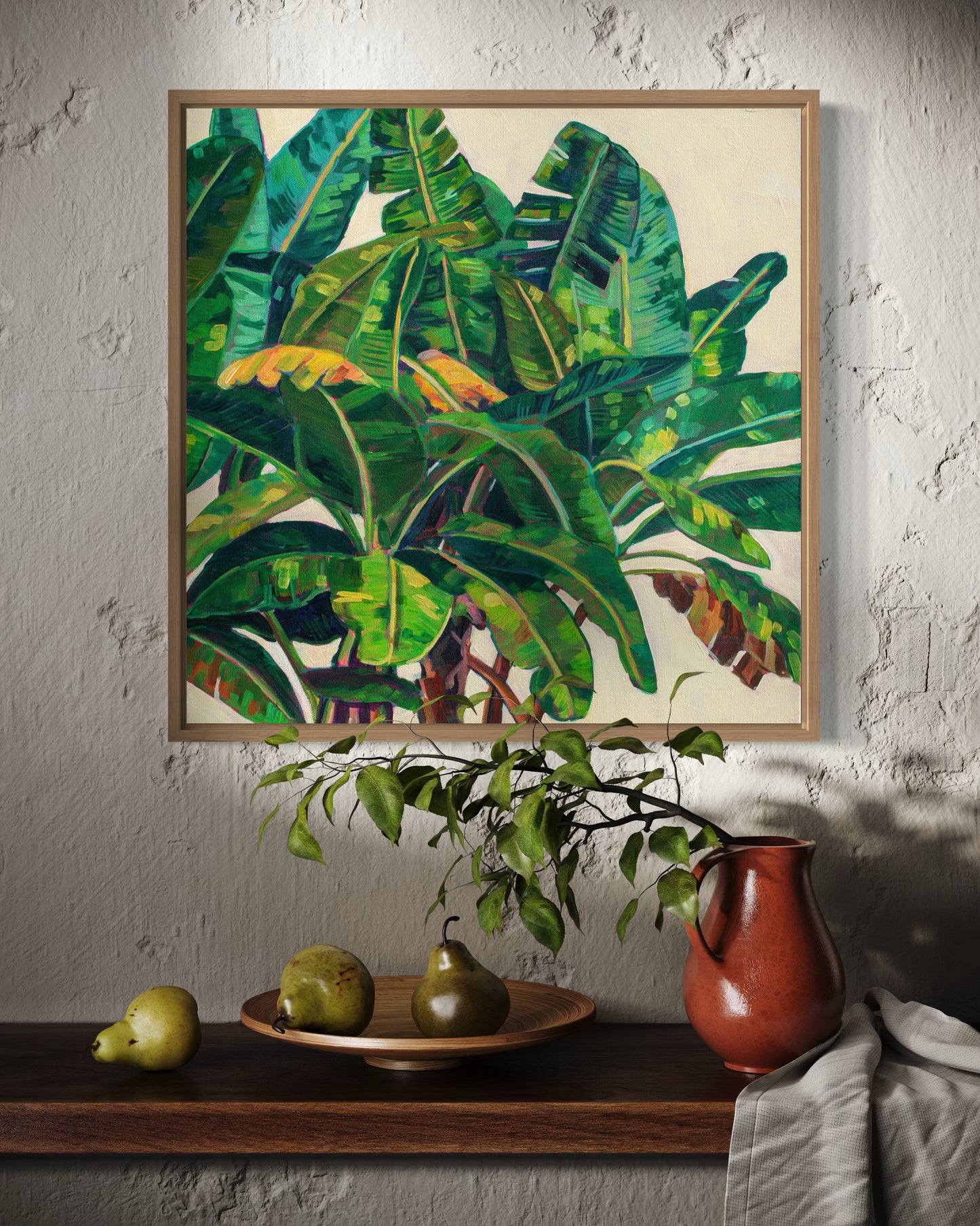 Palm detail #11 (Banana tree) original painting