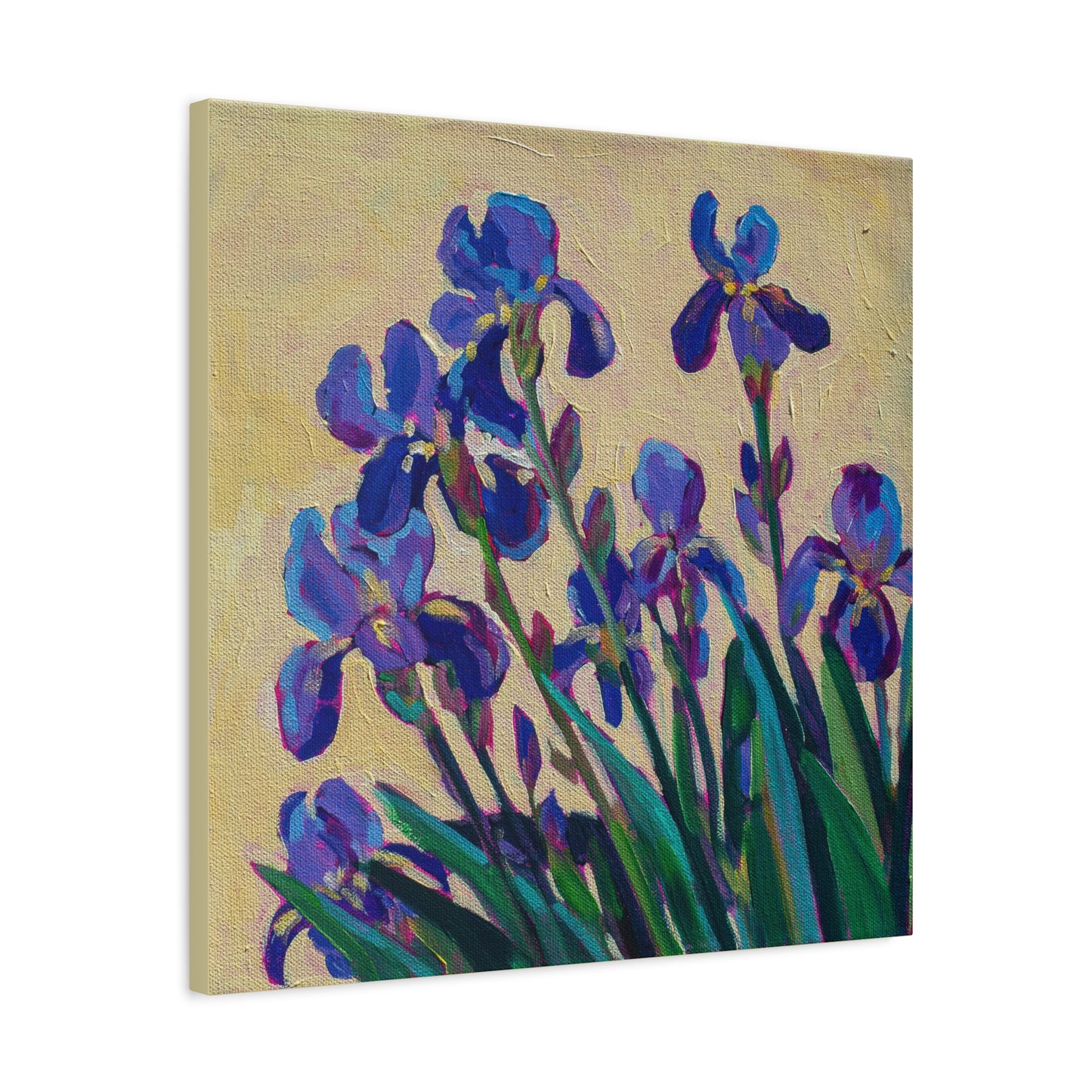 Purple Irises Floral —Matte Canvas, Stretched, 1.25"