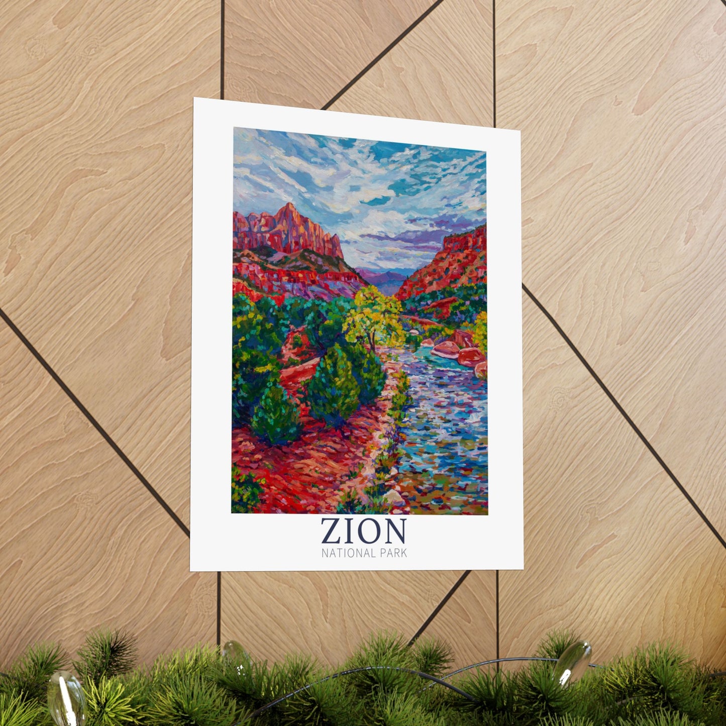 NP-12 | Zion National Park fine art print, Southwest, Utah outdoor adventure lover souvenir poster, artist Heather Nagy
