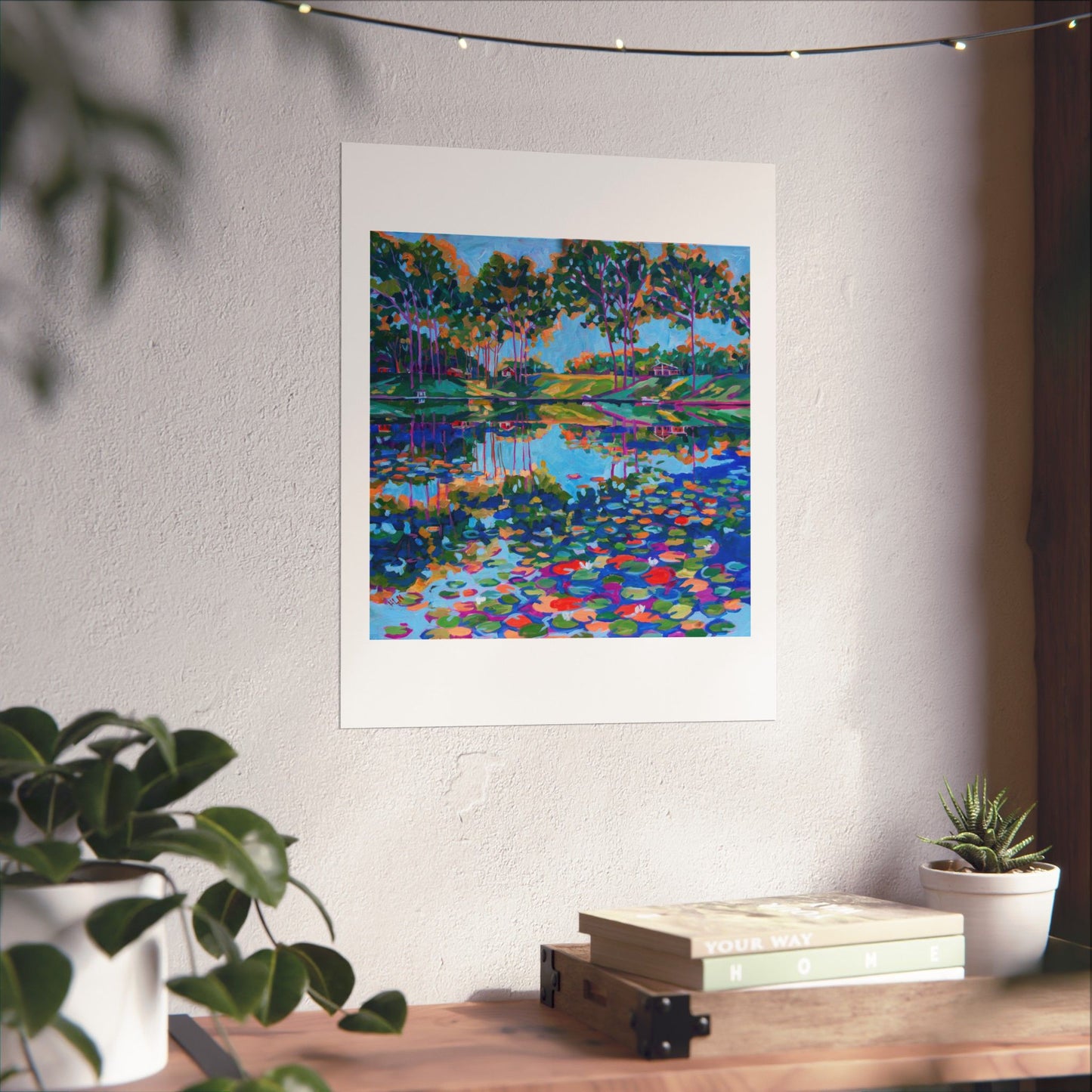Lily Pads on the lake— Matte Paper Poster Reproduction