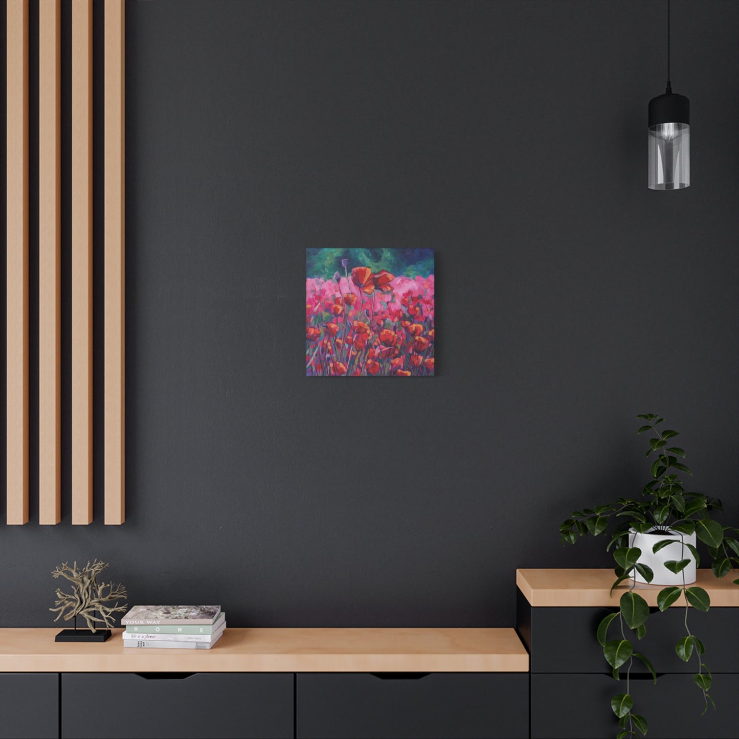 Poppies Floral —Matte Canvas, Stretched, 1.25"
