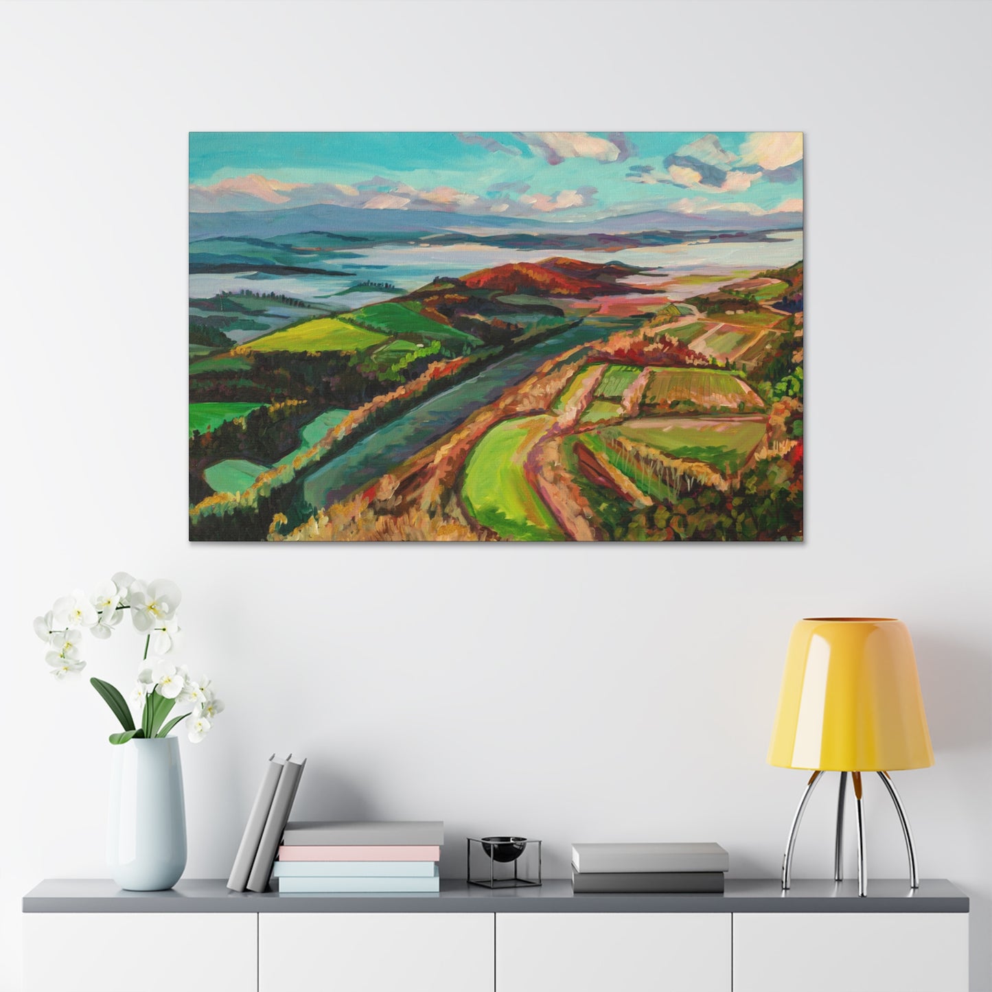 Morning Mist over Tuscany 2— Gallery Wrapped Canvas Reproduction