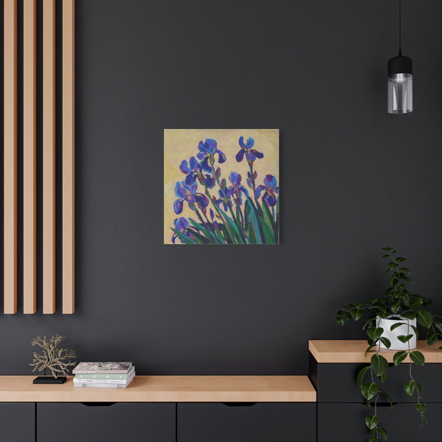 Purple Irises Floral —Matte Canvas, Stretched, 1.25"