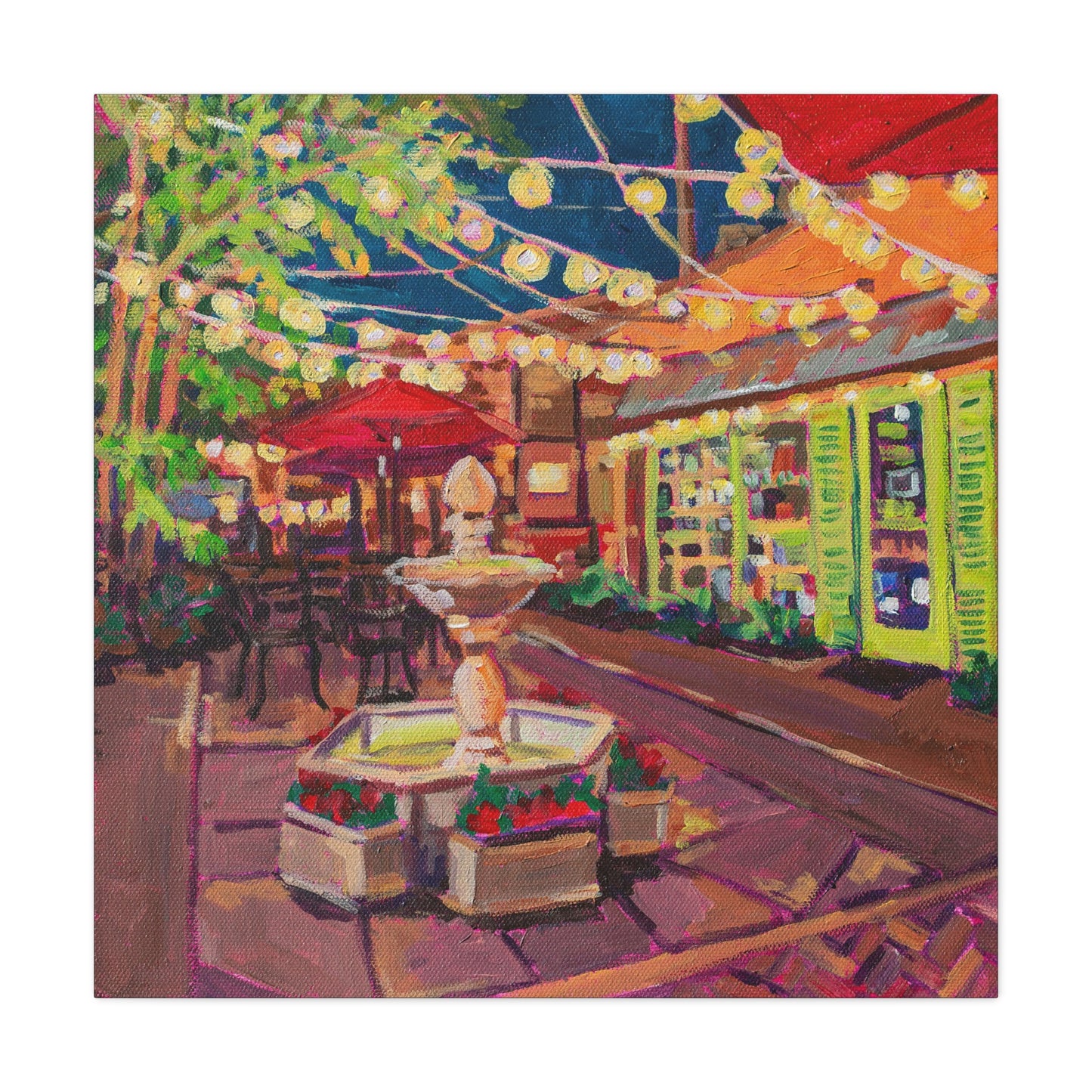 Winter Park Nightlife 2—Matte Canvas, Stretched, 1.25"