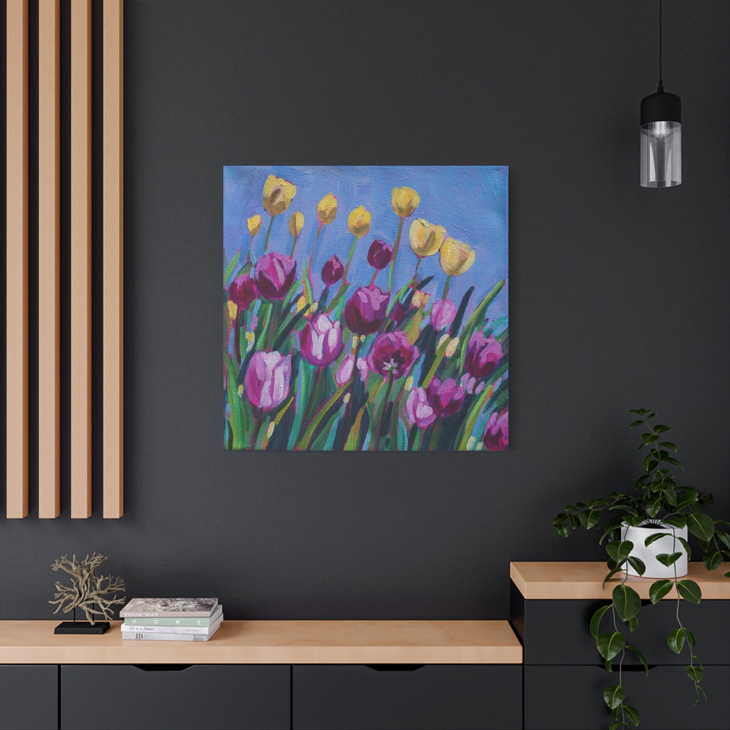 Tulip time floral—Matte Canvas, Stretched, 1.25"