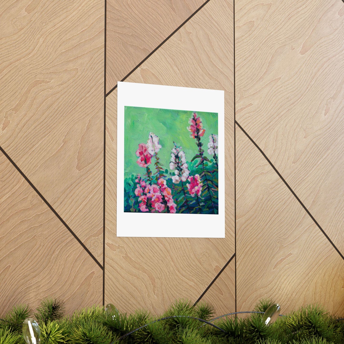 Snapdragons floral— Matte Paper Poster Reproduction