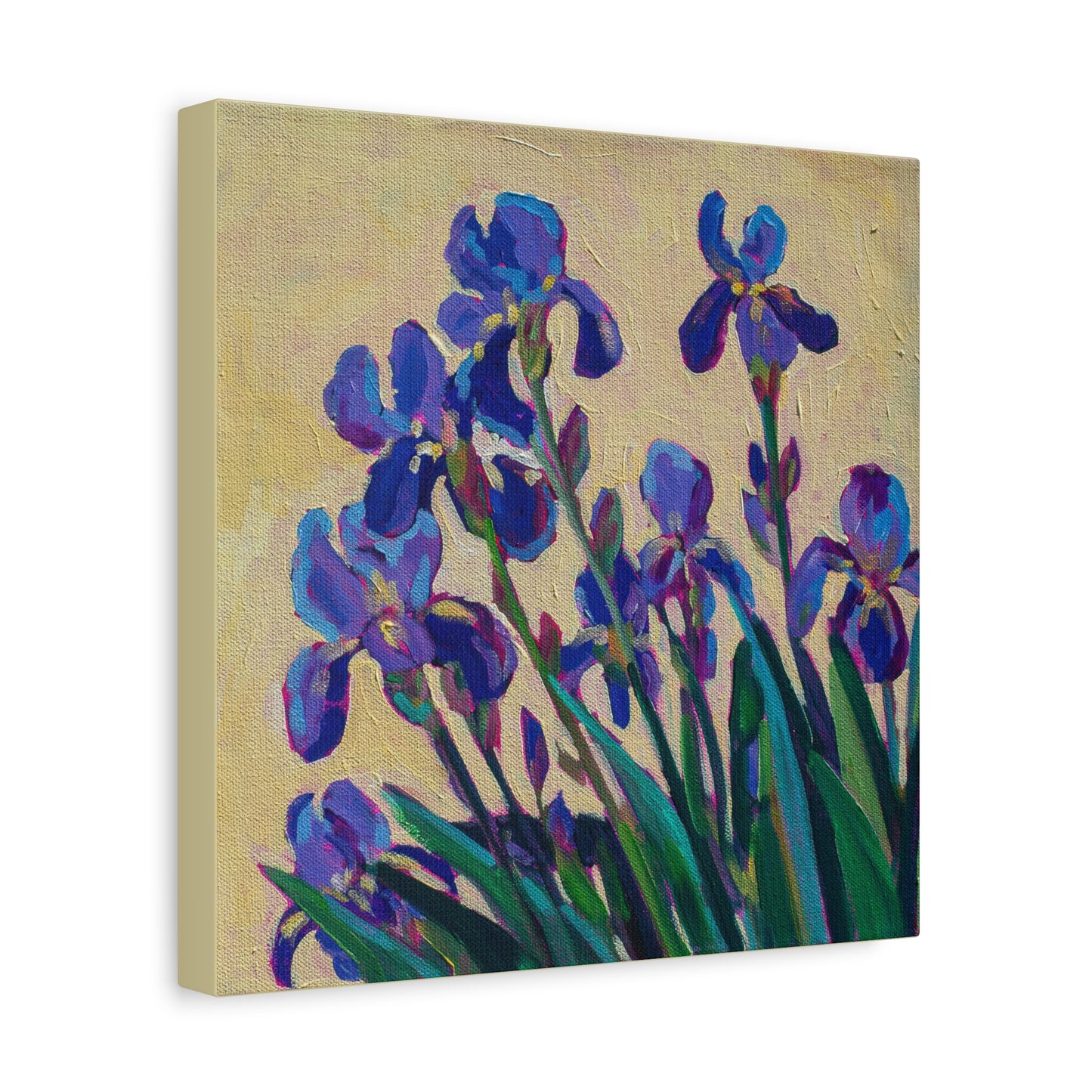 Purple Irises Floral —Matte Canvas, Stretched, 1.25"