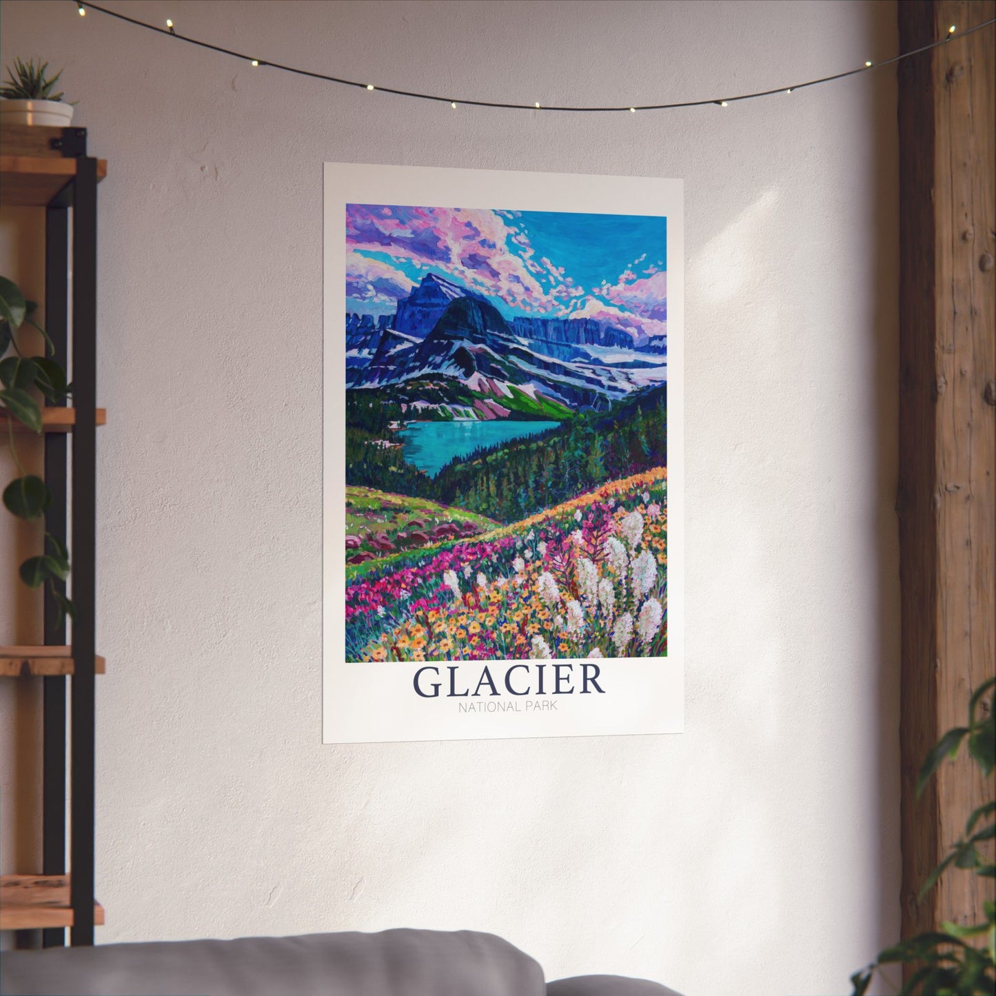 NP-7 | Glacier National Park fine art print, Montana outdoor adventure lover souvenir poster, artist Heather Nagy