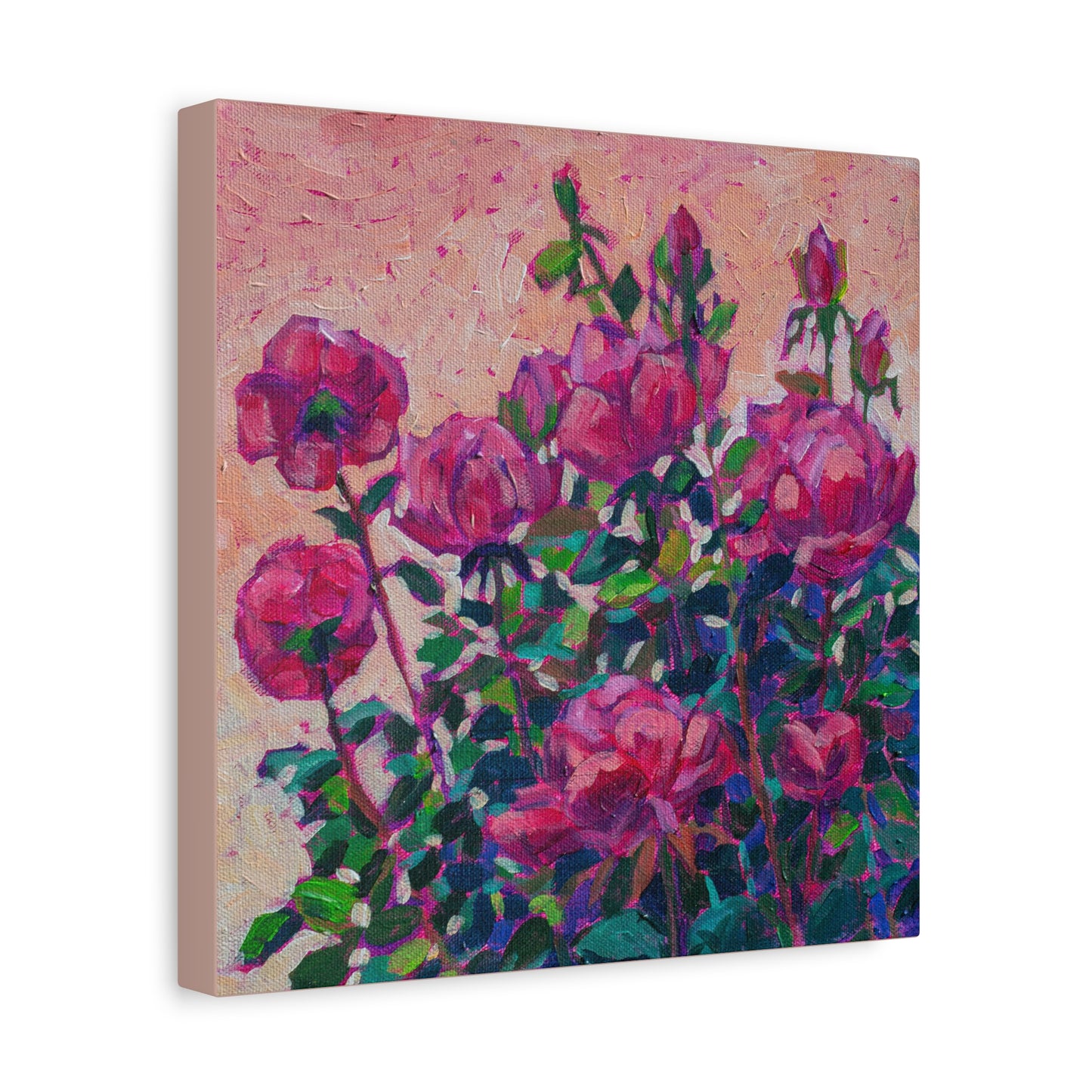 Rose Color glasses Floral —Matte Canvas, Stretched, 1.25"