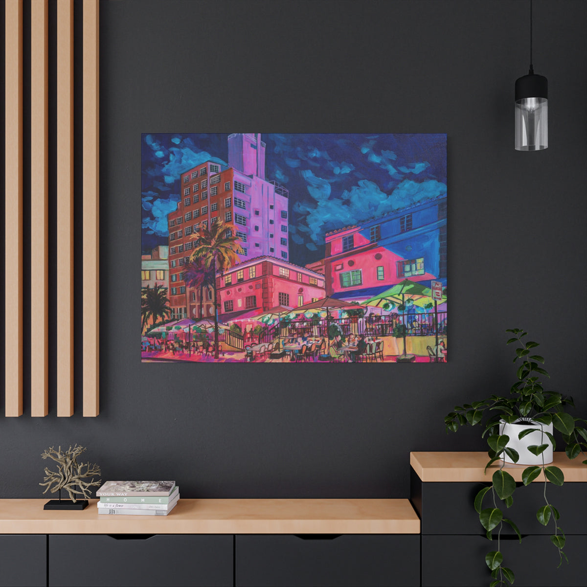 Les Deux Fontaines and the Tides South Beach Condo Miami—Matte Canvas, Stretched, 1.25"