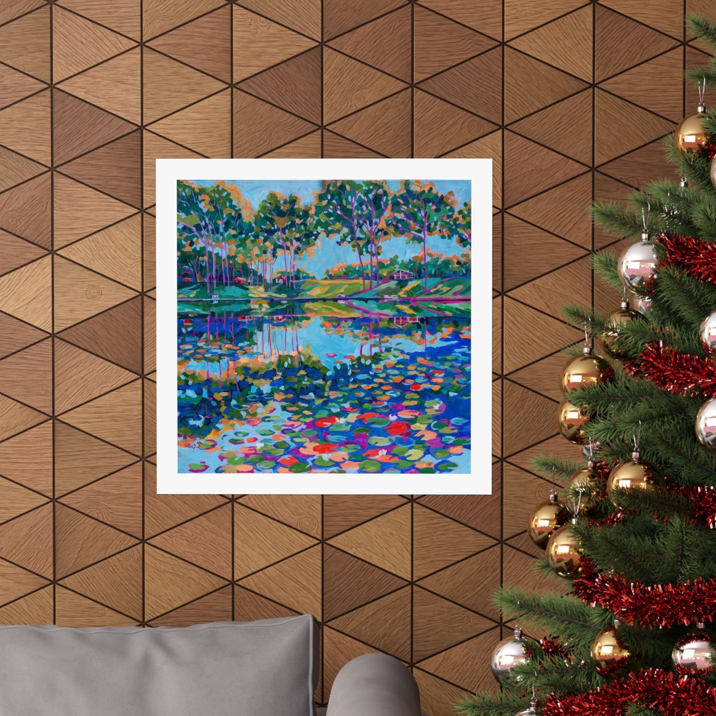 Lily Pads on the lake— Matte Paper Poster Reproduction