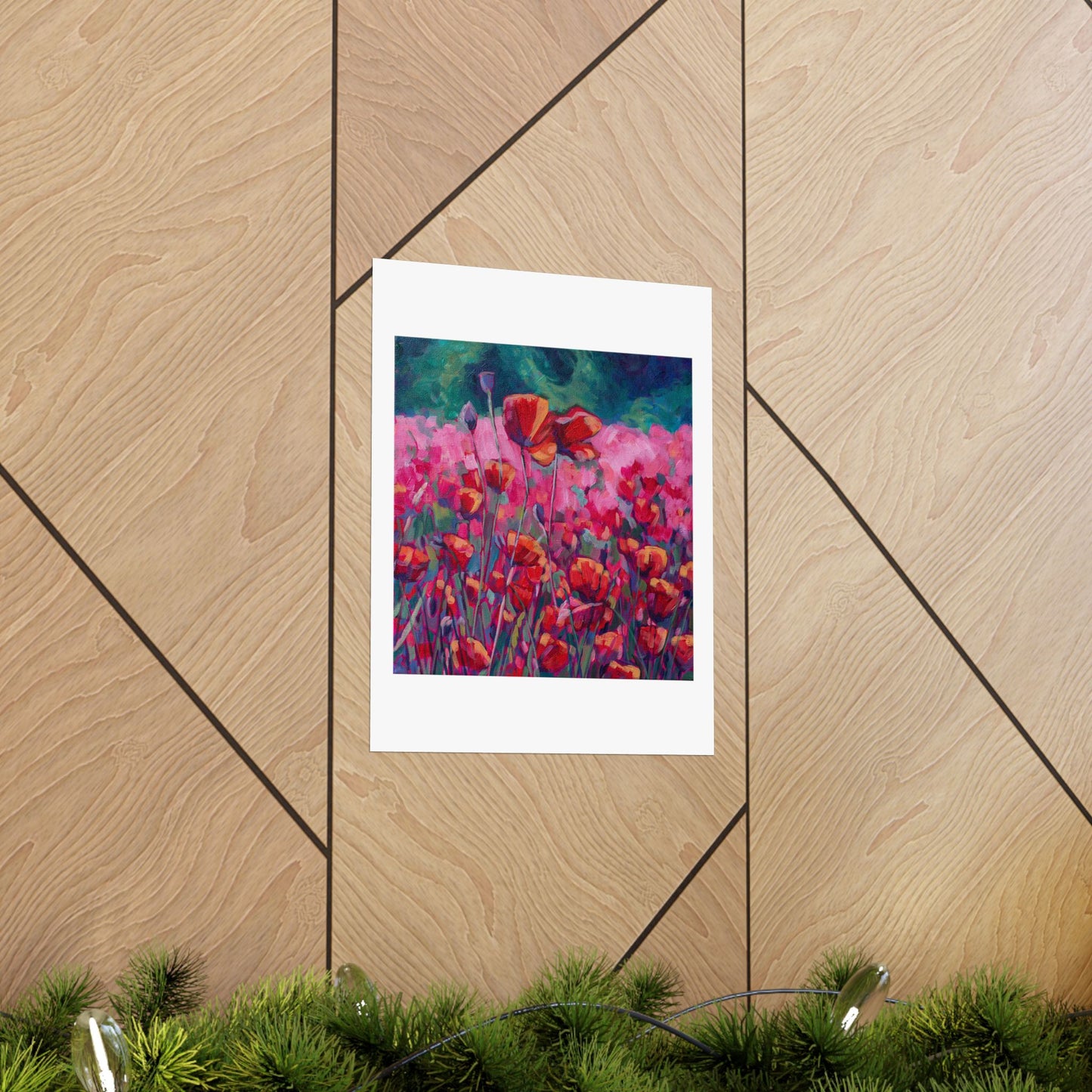 Poppies Floral— Matte Paper Poster Reproduction