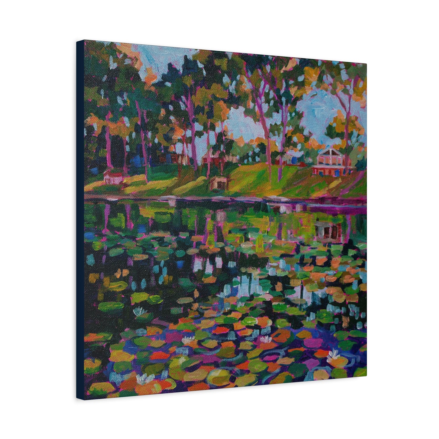 Lily pads on Pine Hill Lake—Matte Canvas, Stretched, 1.25"