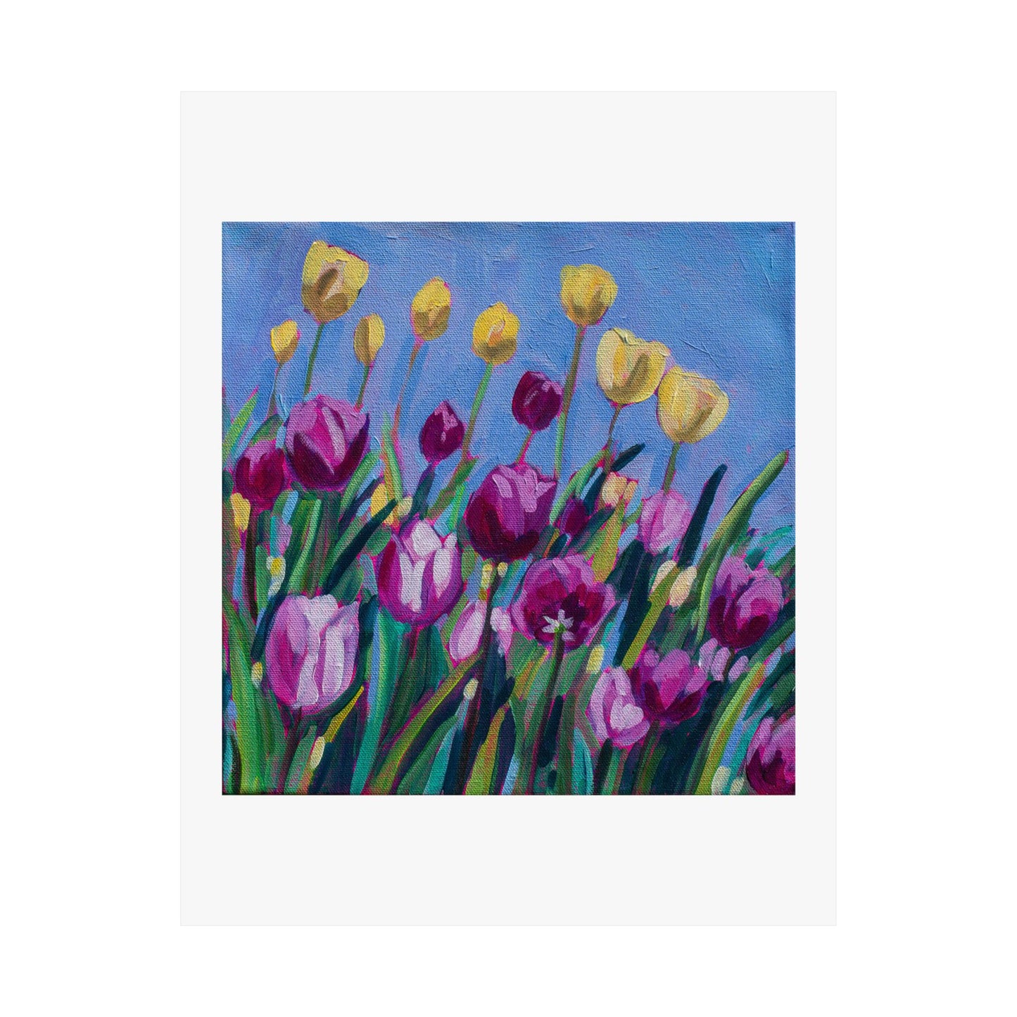 Tulip time floral— Matte Paper Poster Reproduction