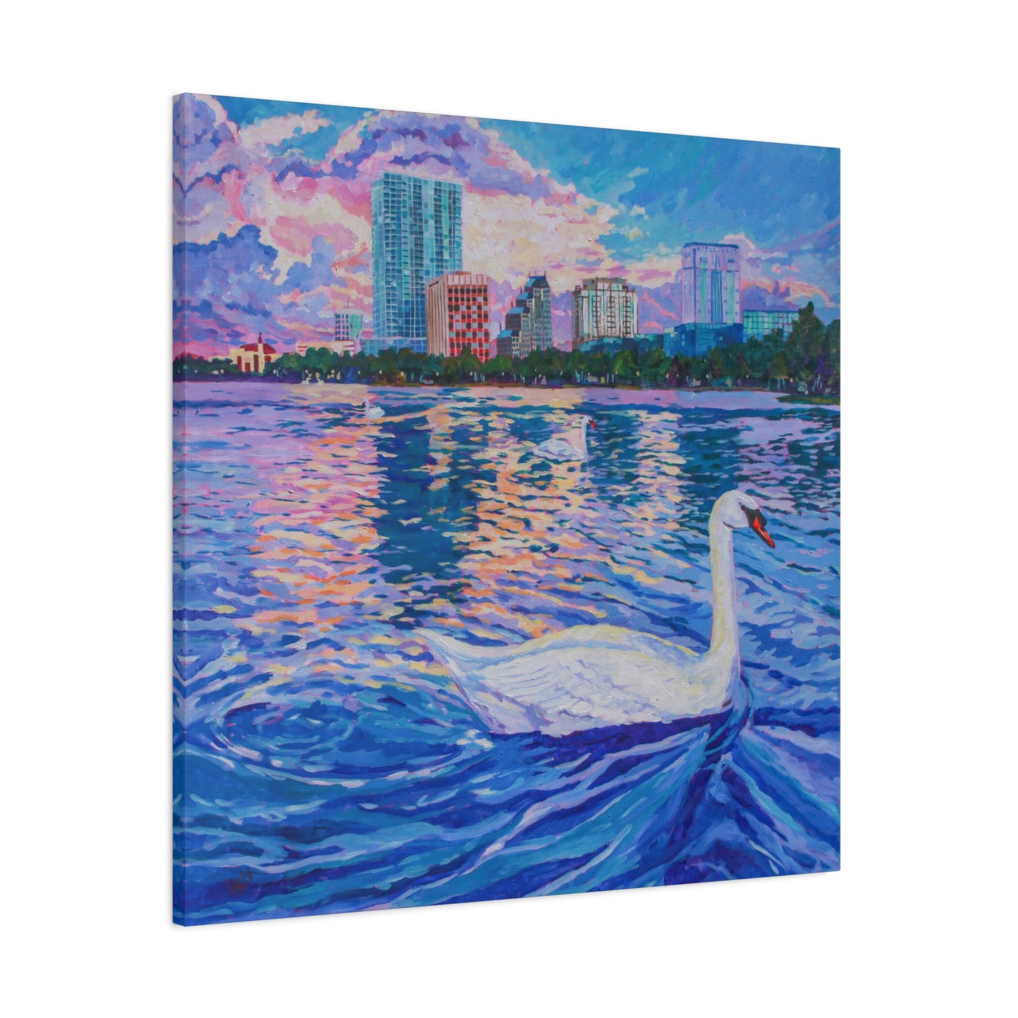 Muted Sunset Swim—Matte Canvas, Stretched, 1.25"