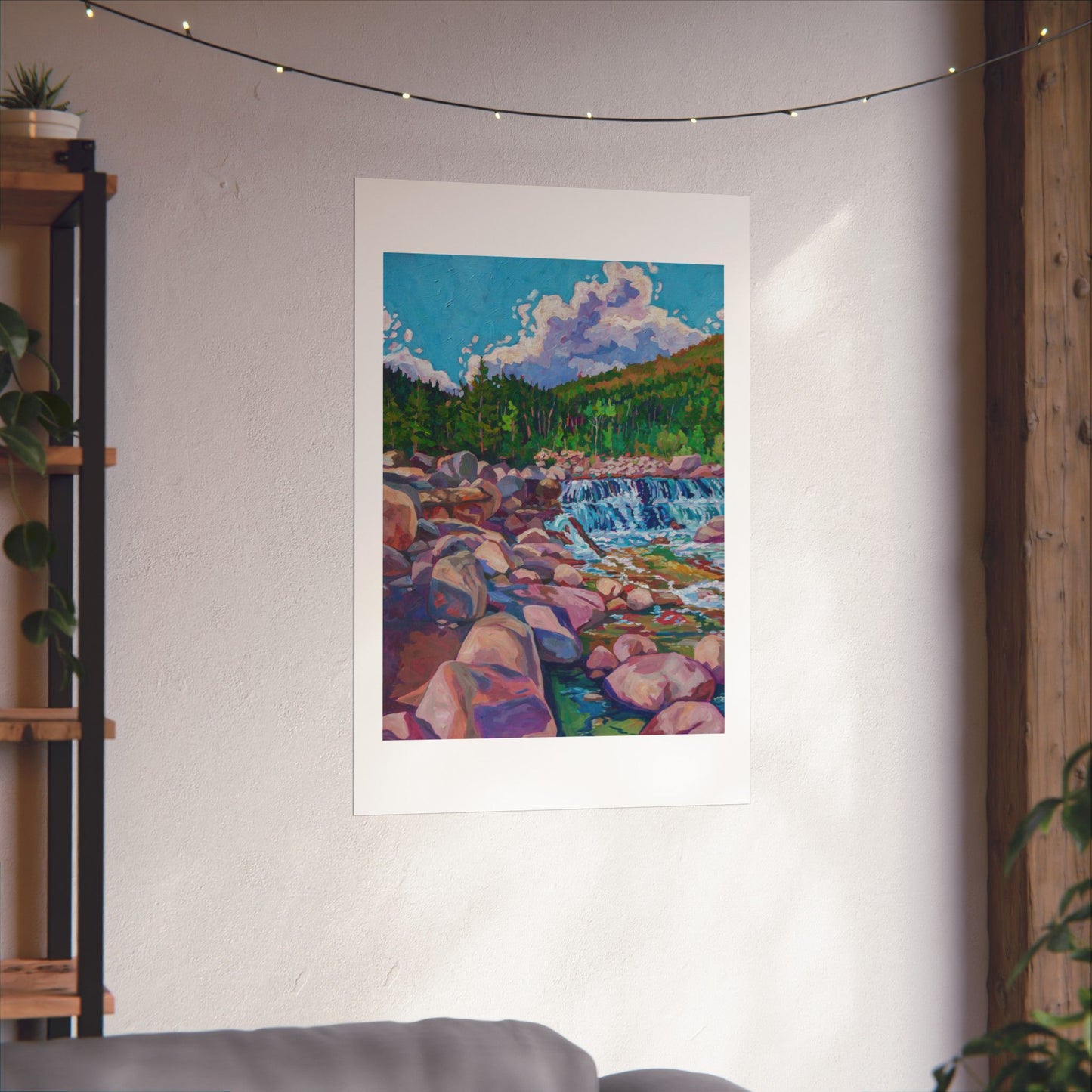 Alpine Falls left — Fine Art Matte Paper Reproduction