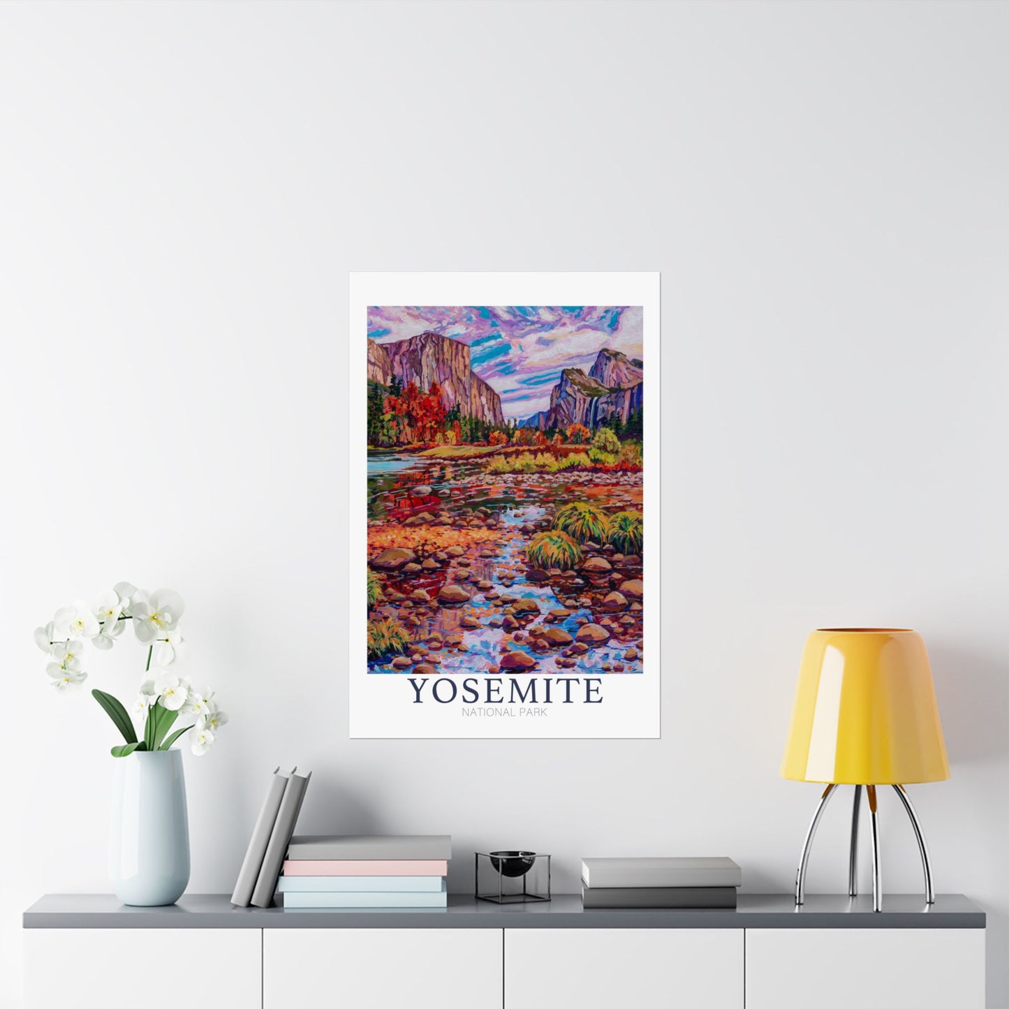 NP-11 | Yosemite National Park fine art print, California outdoor adventure lover souvenir poster, artist Heather Nagy