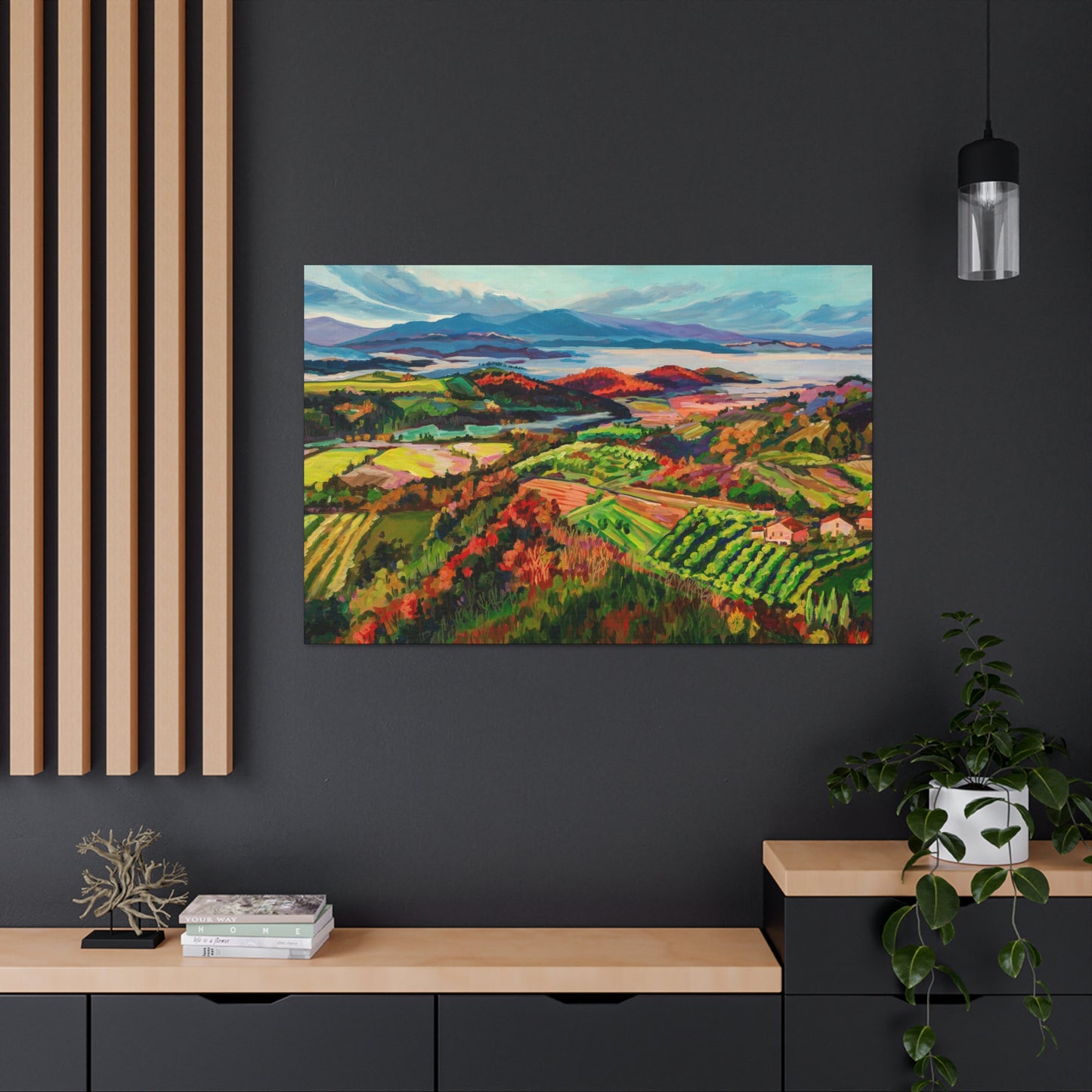 Morning Mist over Tuscany 1— Gallery Wrapped Canvas Reproduction