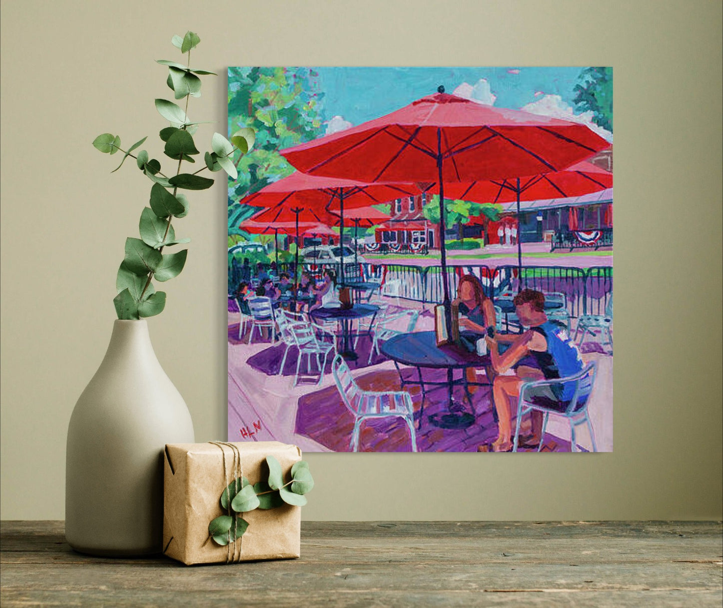 Socializing Series #5 Winter Garden original painting