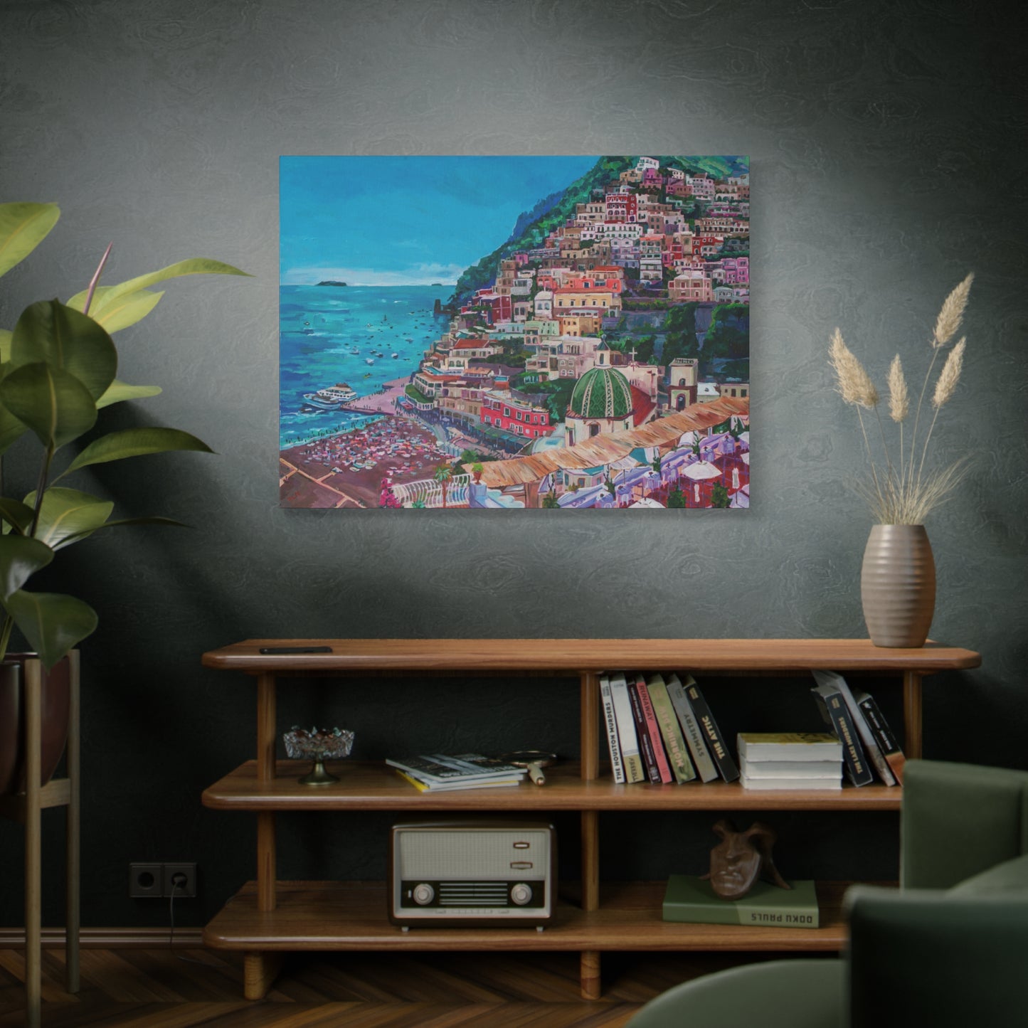 Summer in Positano, Italy— Gallery Wrapped Canvas Reproduction