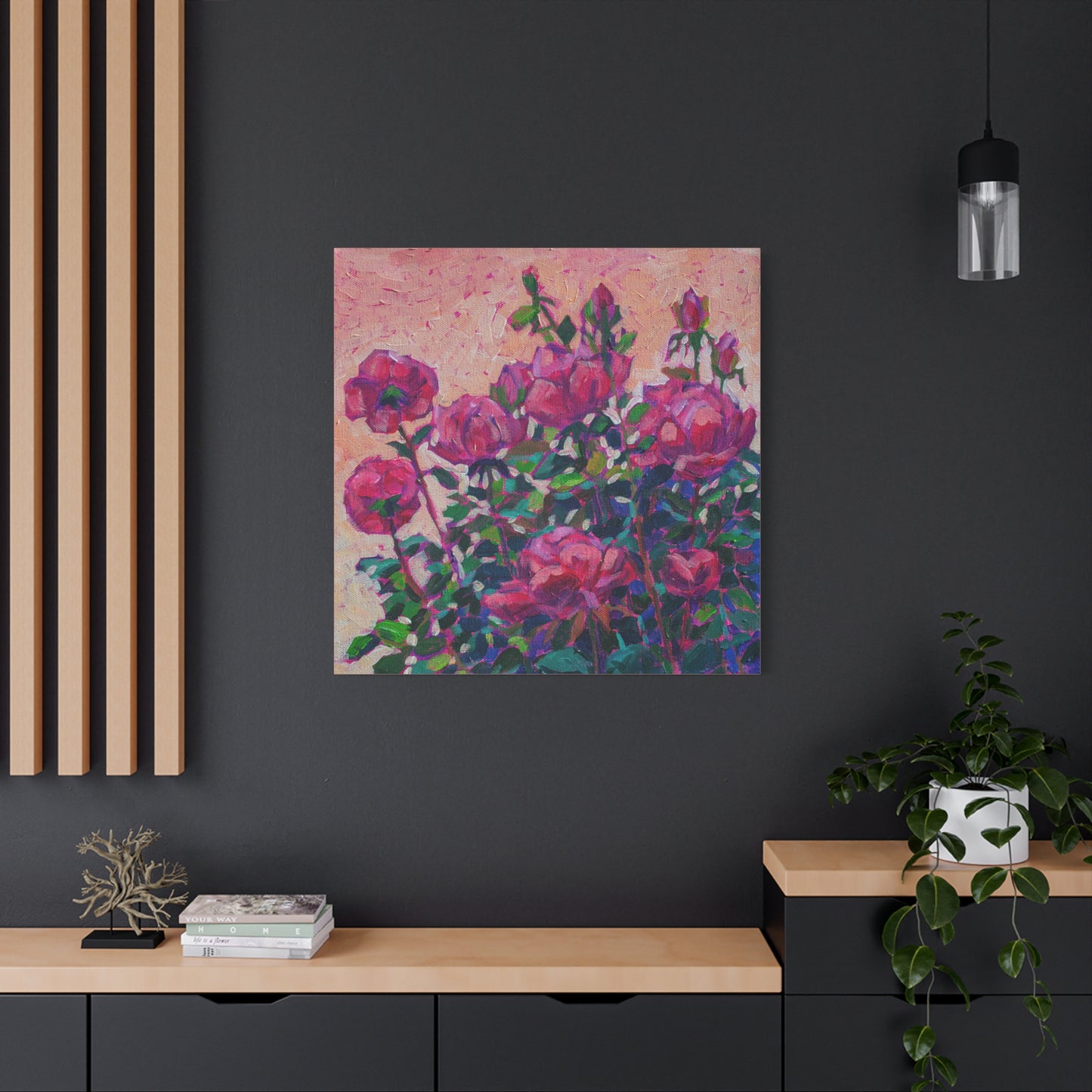 Rose Color glasses Floral —Matte Canvas, Stretched, 1.25"