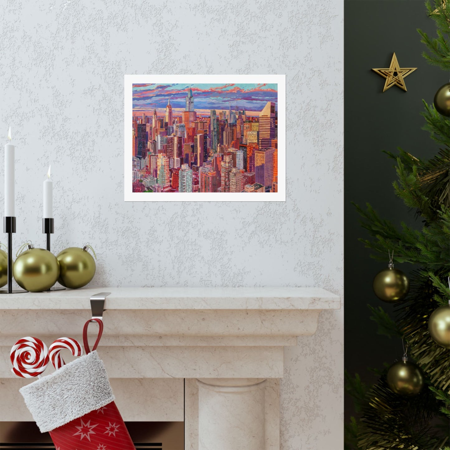 Midtown Manhattan Sunrise- right panel—Matte Horizontal Posters