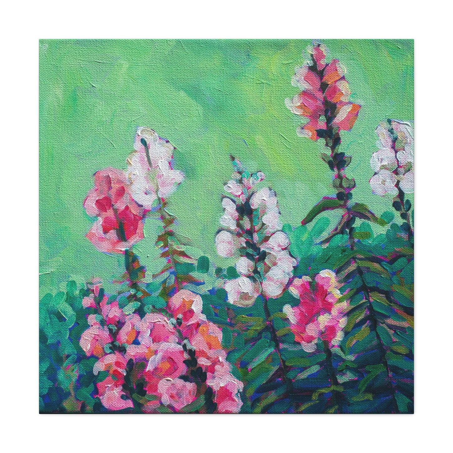 Snapdragons Floral—Matte Canvas, Stretched, 1.25"