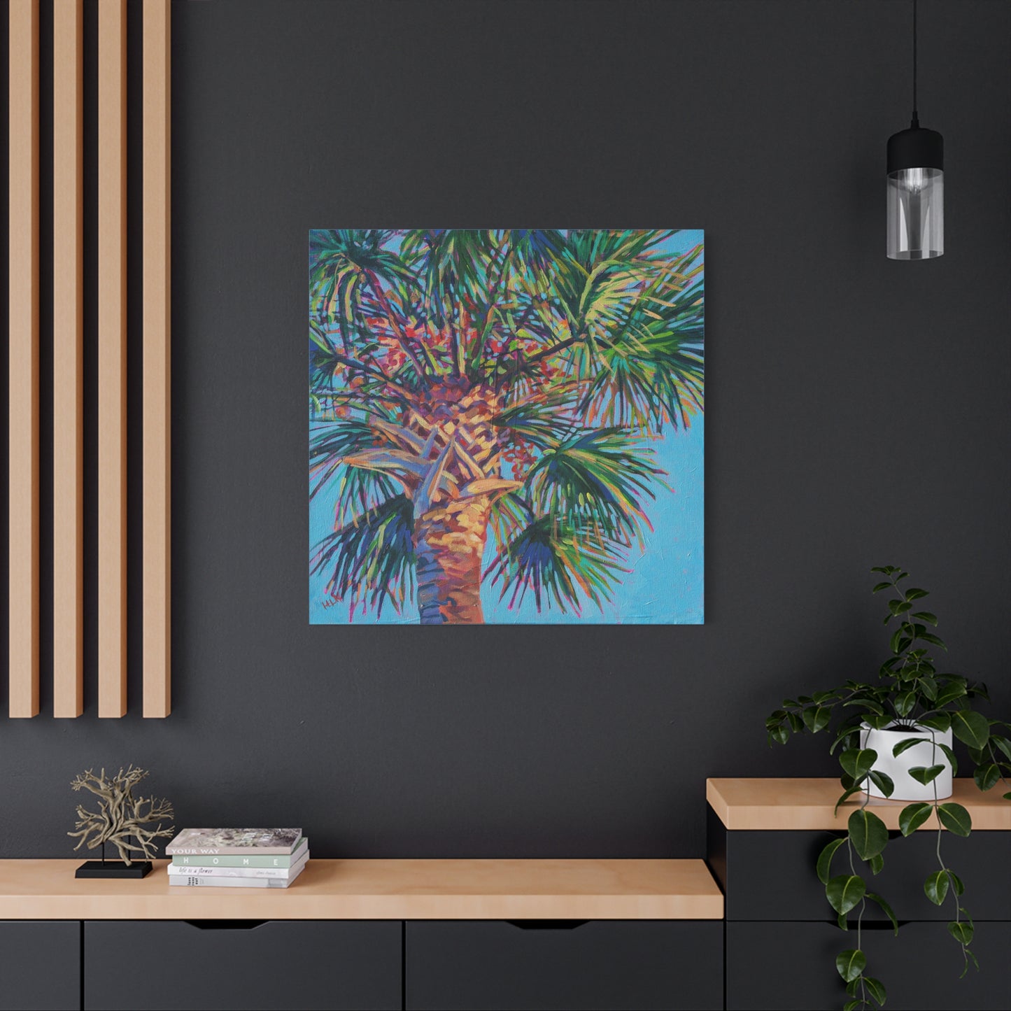 Palm detail #4 —Matte Canvas, Stretched, 1.25"