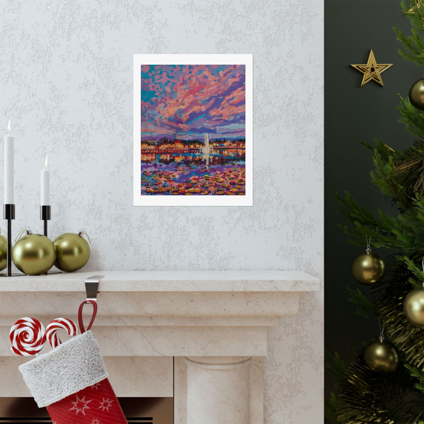 Dusk at Lake Lily Park — Fine Art Matte Paper Reproduction