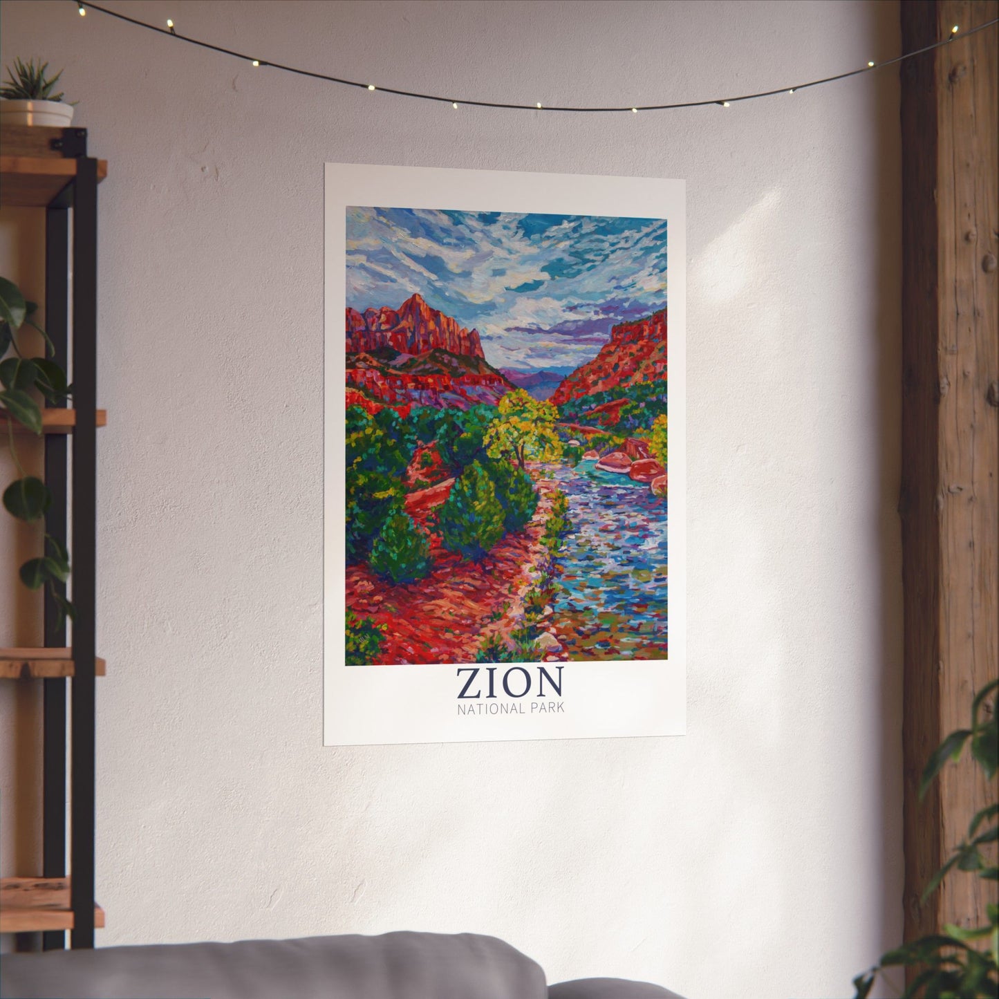 NP-12 | Zion National Park fine art print, Southwest, Utah outdoor adventure lover souvenir poster, artist Heather Nagy