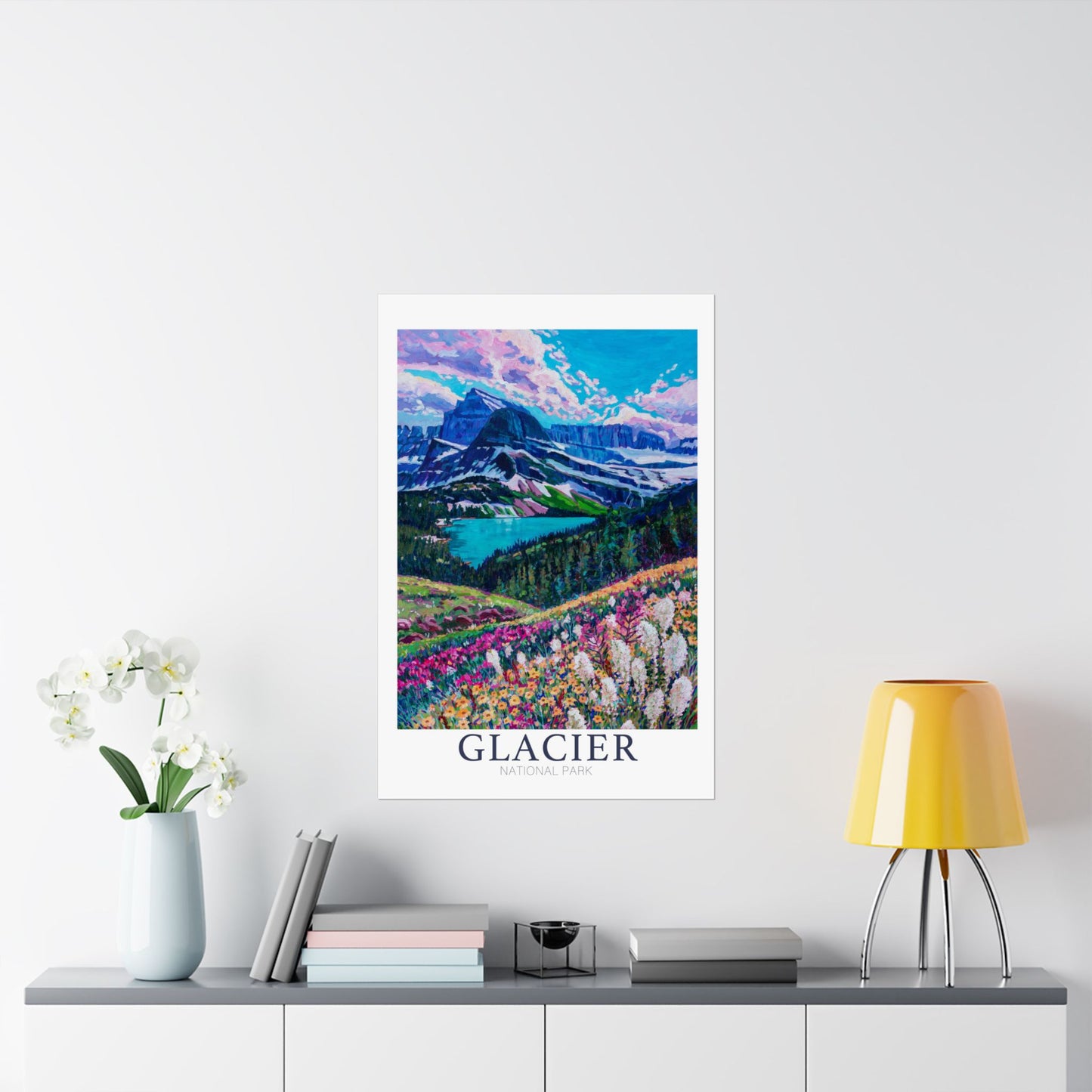 NP-7 | Glacier National Park fine art print, Montana outdoor adventure lover souvenir poster, artist Heather Nagy