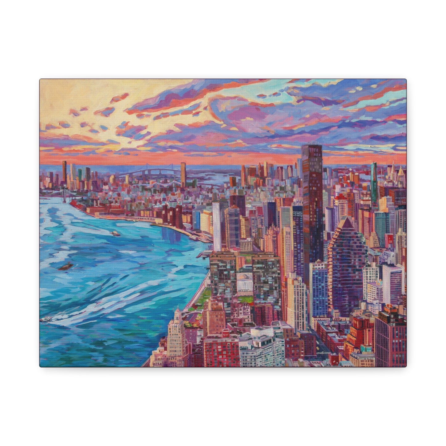 Midtown Manhattan Sunrise- left panel— Gallery Wrapped Canvas Reproduction