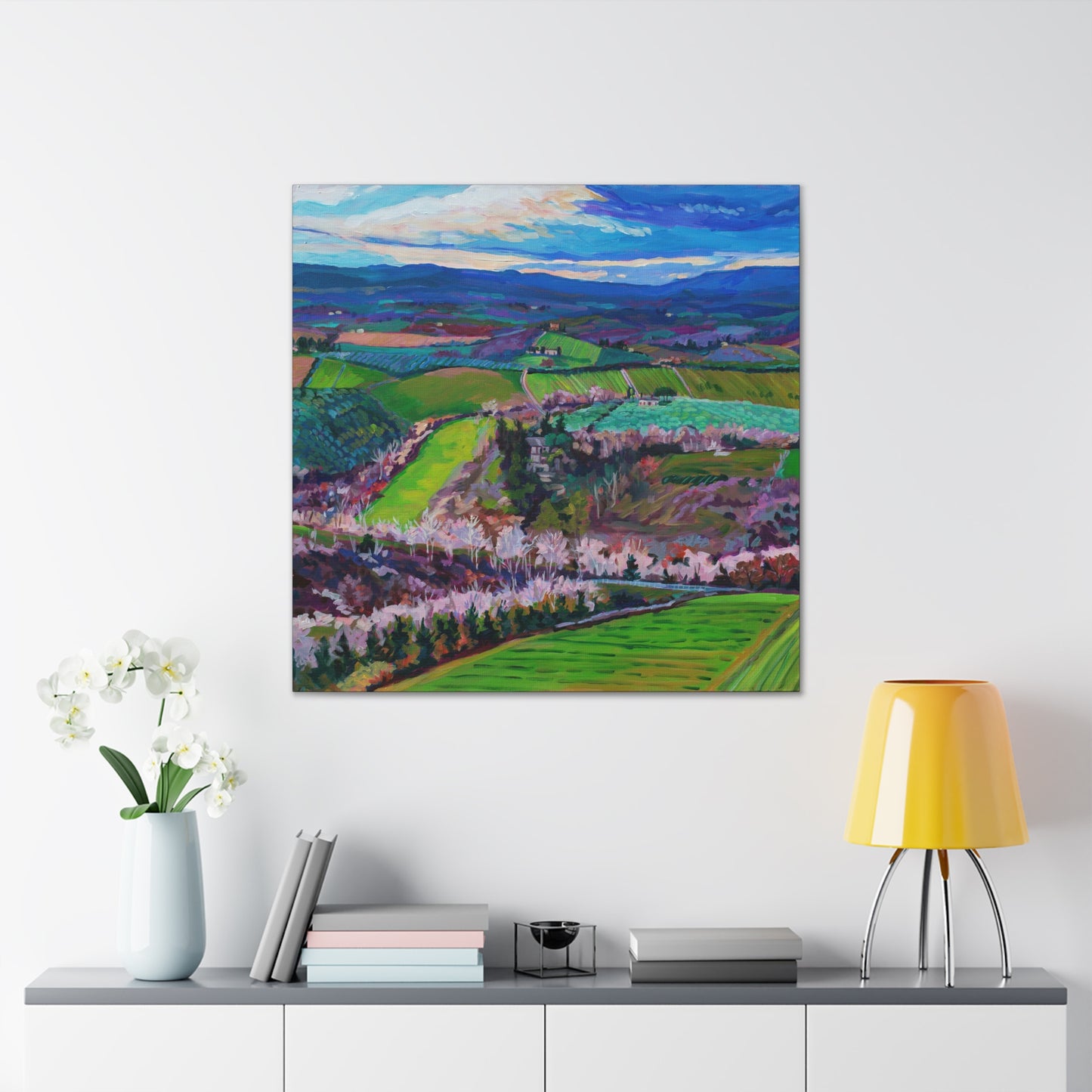 Rolling Tuscan farmland, Italy-Middle Panel— Gallery Wrapped Canvas Reproduction