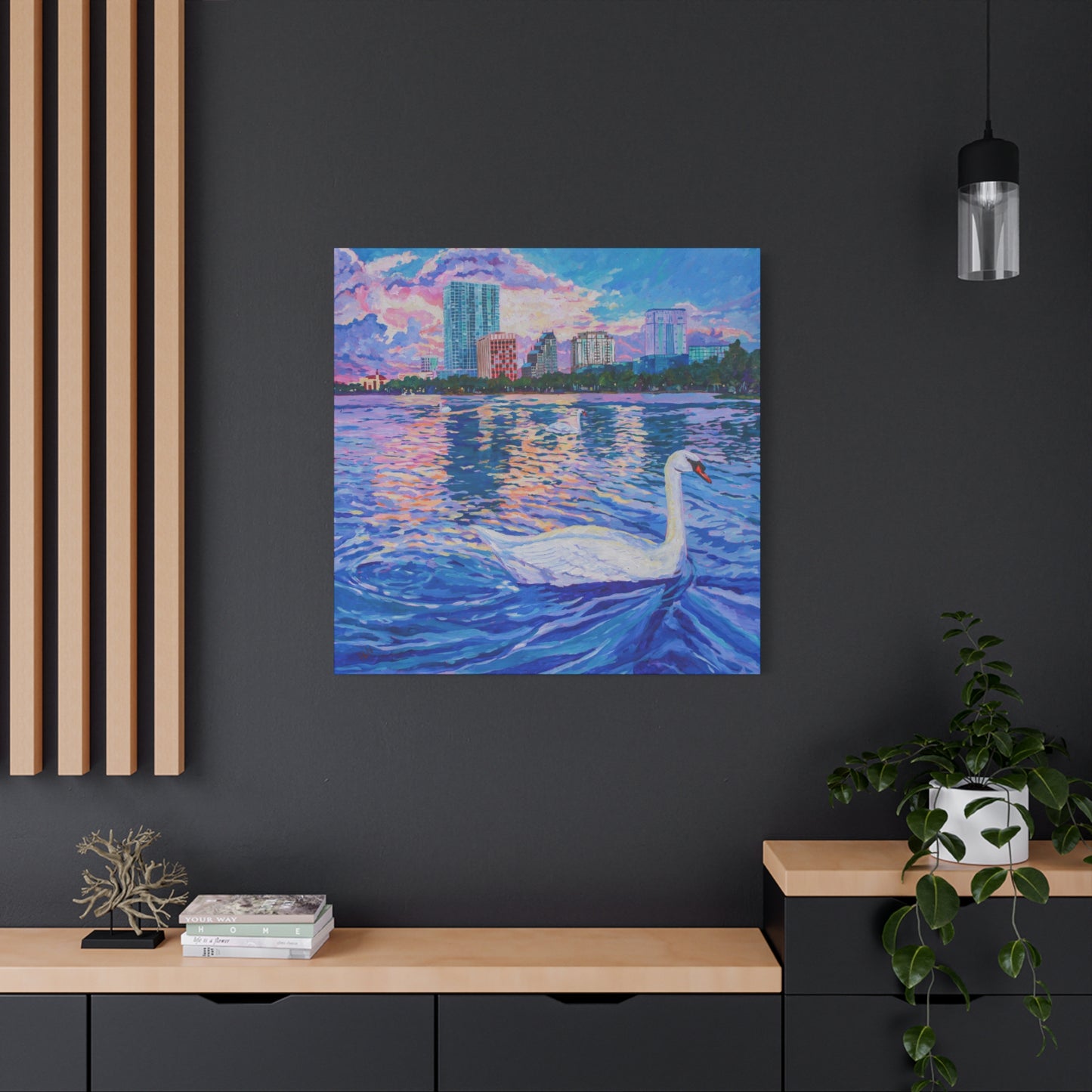 Muted Sunset Swim—Matte Canvas, Stretched, 1.25"