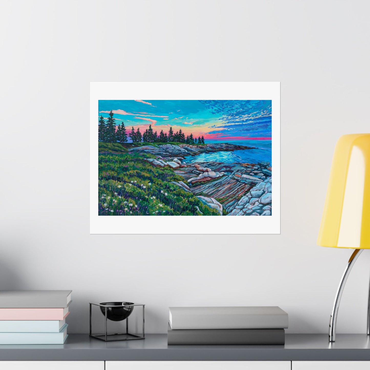 Pemaquid Point Sunset Maine—Matte Horizontal Fine Art Poster Reproductions