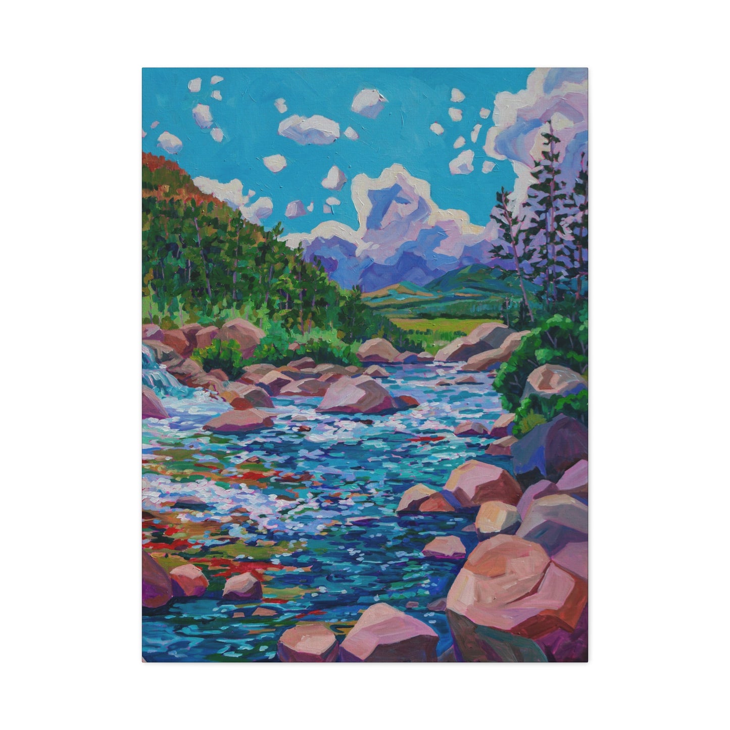 Alpine Falls Left—Matte Canvas, Stretched, 1.25"