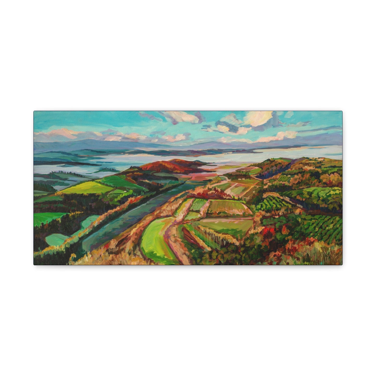 Morning Mist over Tuscany 2— Gallery Wrapped Canvas Reproduction