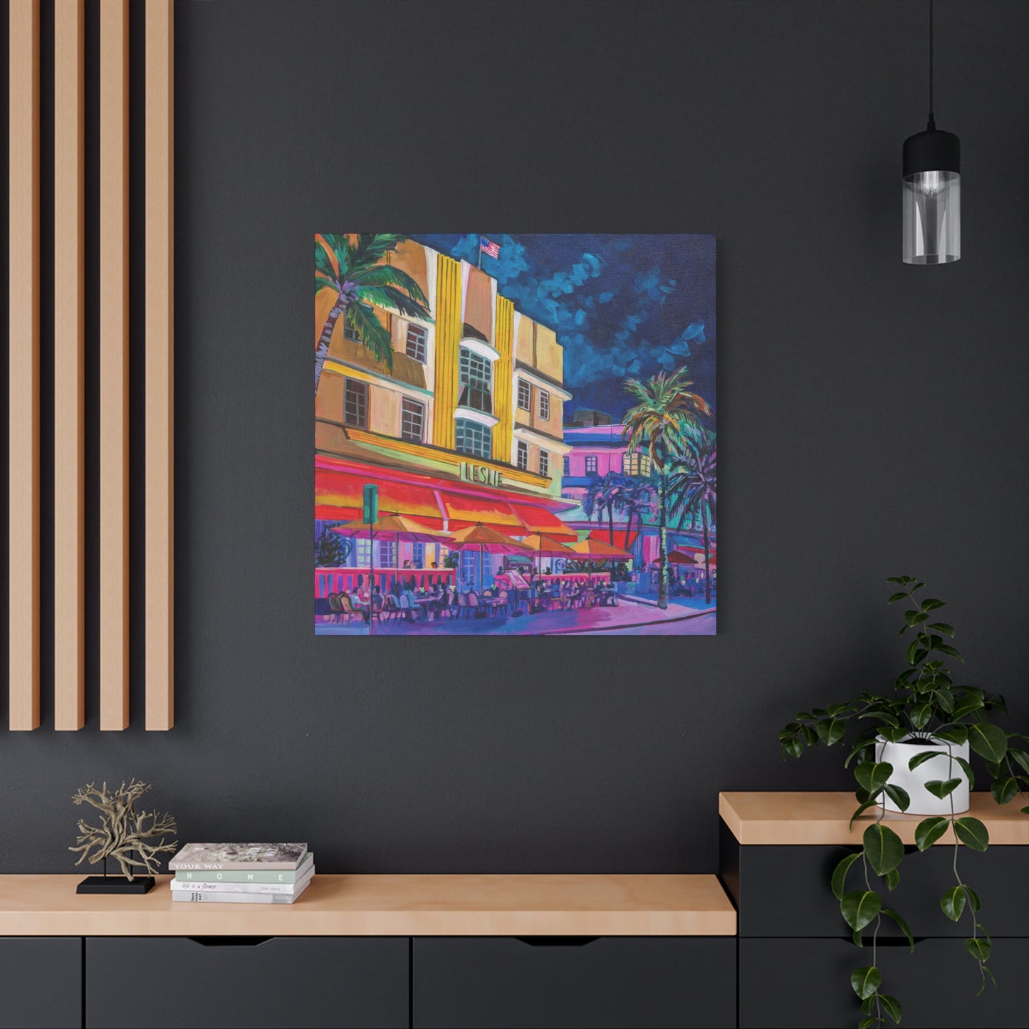 Leslie Hotel-South Beach Miami—Matte Canvas, Stretched, 1.25"