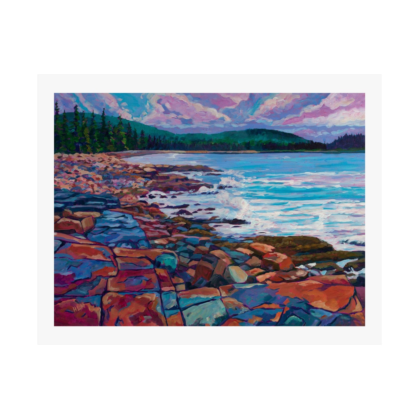 Incoming Tide on Schoodic Acadia—Matte Horizontal Fine Art Poster Reproductions