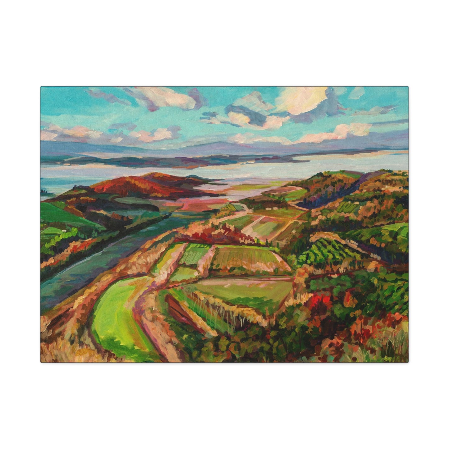 Morning Mist over Tuscany 2— Gallery Wrapped Canvas Reproduction