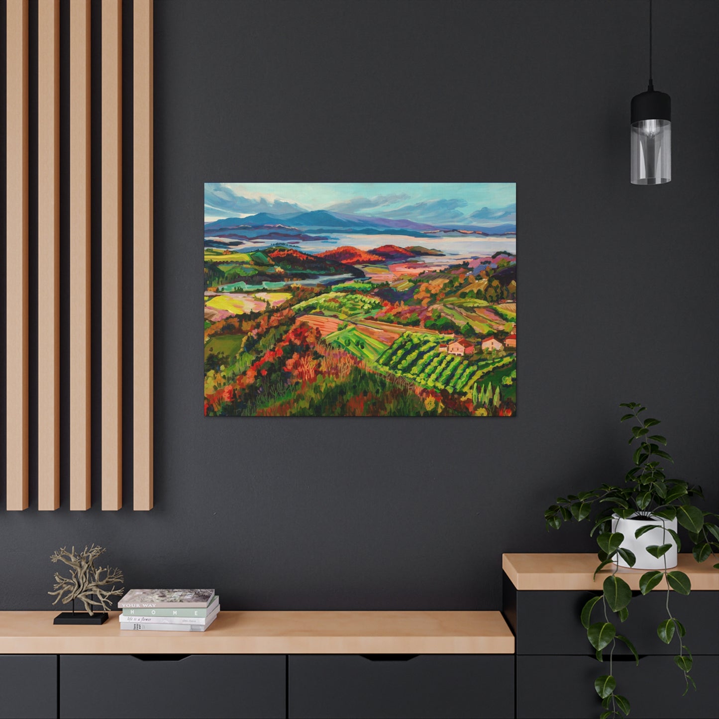 Morning Mist over Tuscany 1— Gallery Wrapped Canvas Reproduction