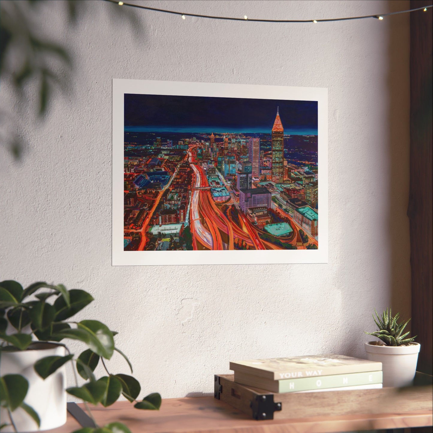 Atlanta Night Skyline—Matte Horizontal Fine Art Poster Reproductions