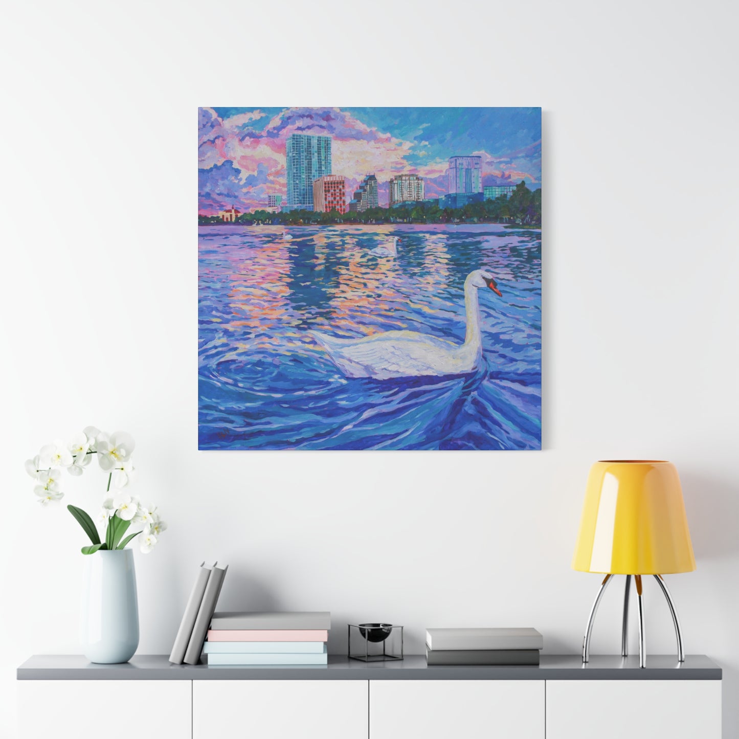 Muted Sunset Swim—Matte Canvas, Stretched, 1.25"