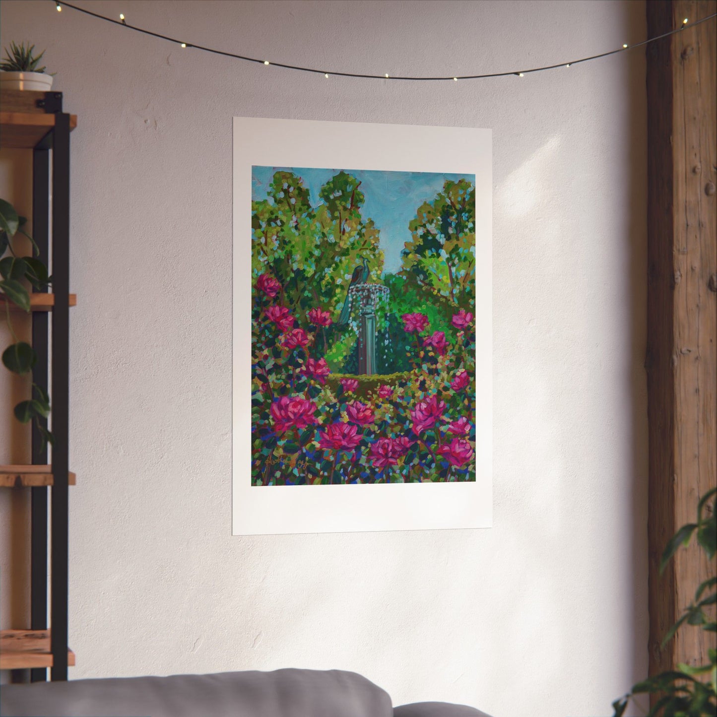 Peacock Fountain in the Rose Garden, Winter Park — Fine Art Matte Paper Reproduction