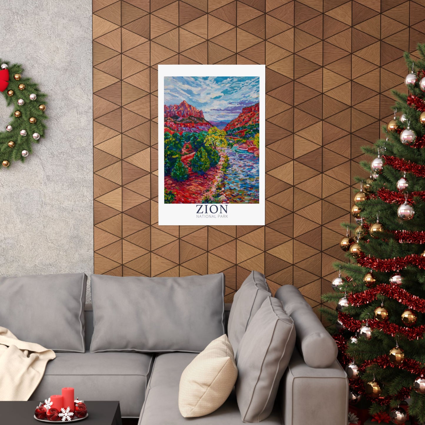NP-12 | Zion National Park fine art print, Southwest, Utah outdoor adventure lover souvenir poster, artist Heather Nagy