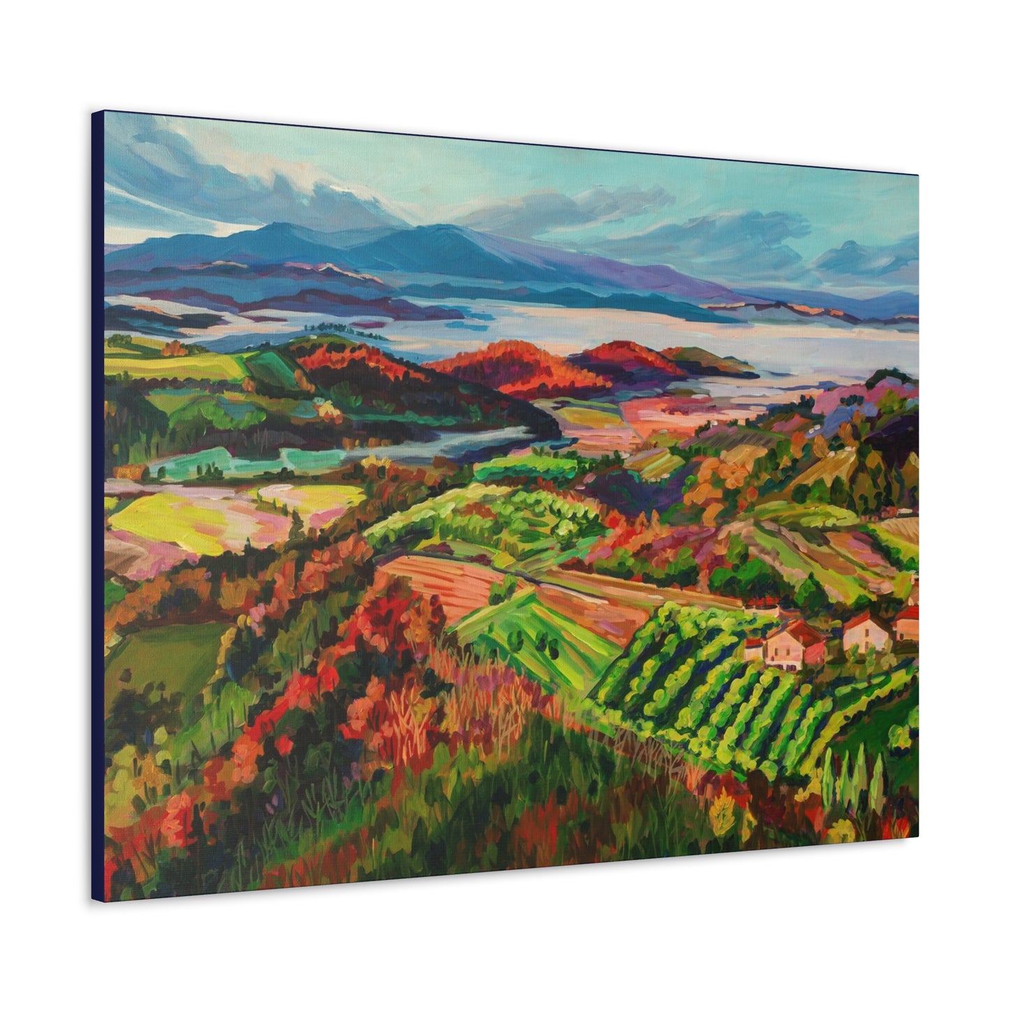 Morning Mist over Tuscany 1— Gallery Wrapped Canvas Reproduction