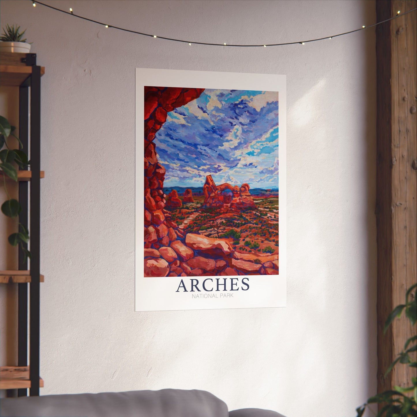 NP-2 | Arches National Park fine art print, Moab Utah, outdoor adventure lover souvenir poster, artist Heather Nagy